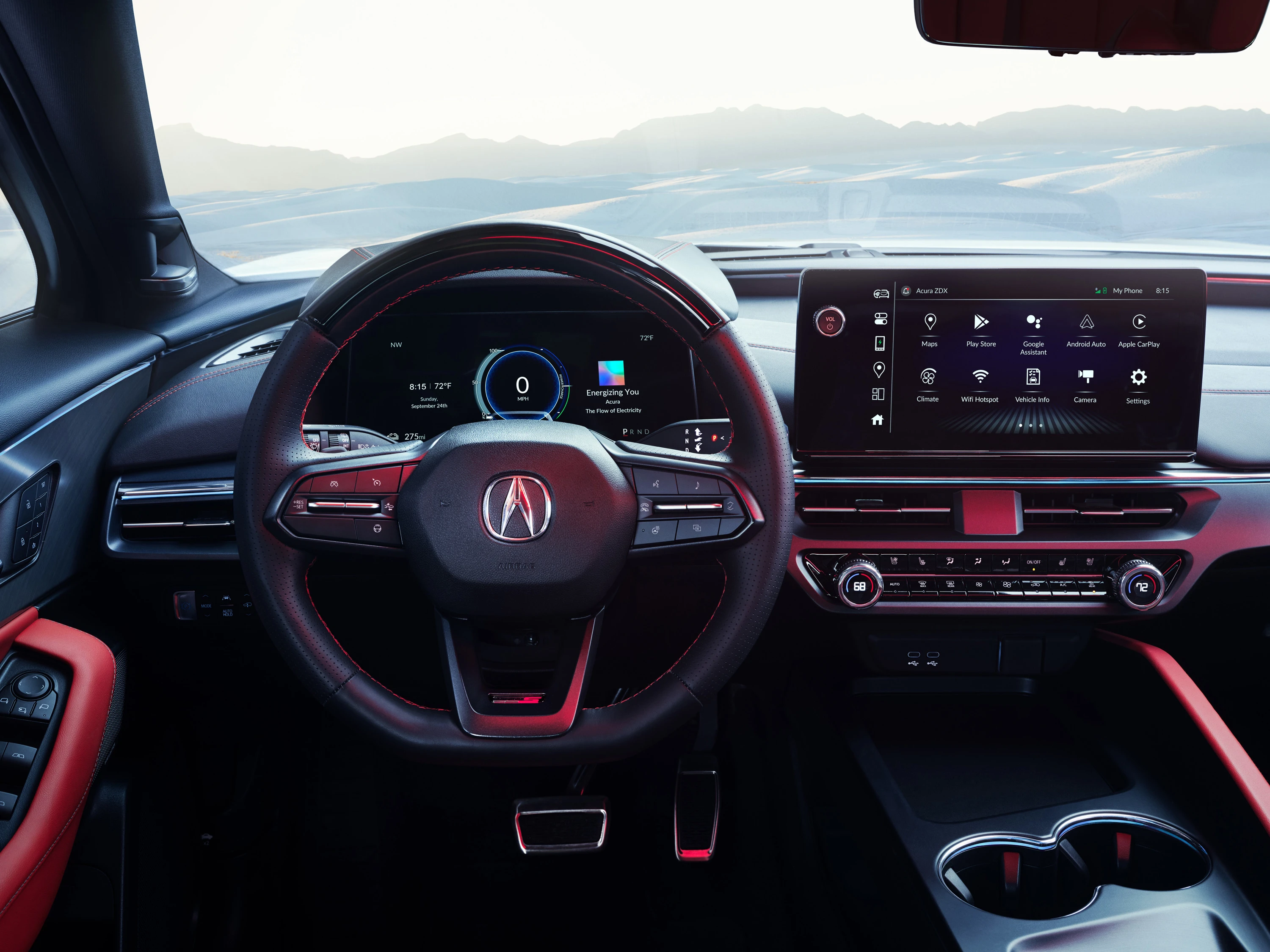 Acura ZDX A-Spec RWD screens view
