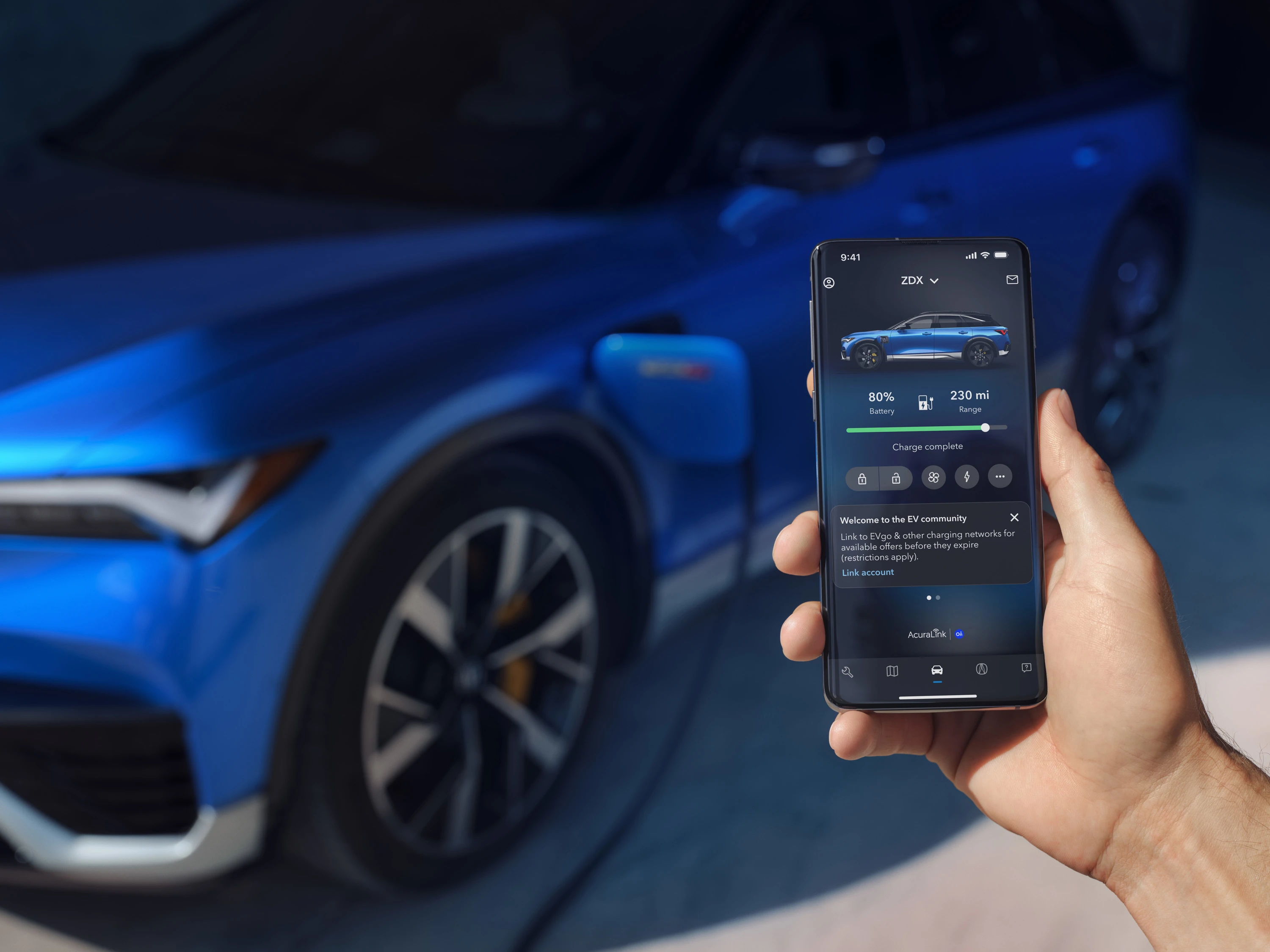 Acura ZDX Type S mobileapp view