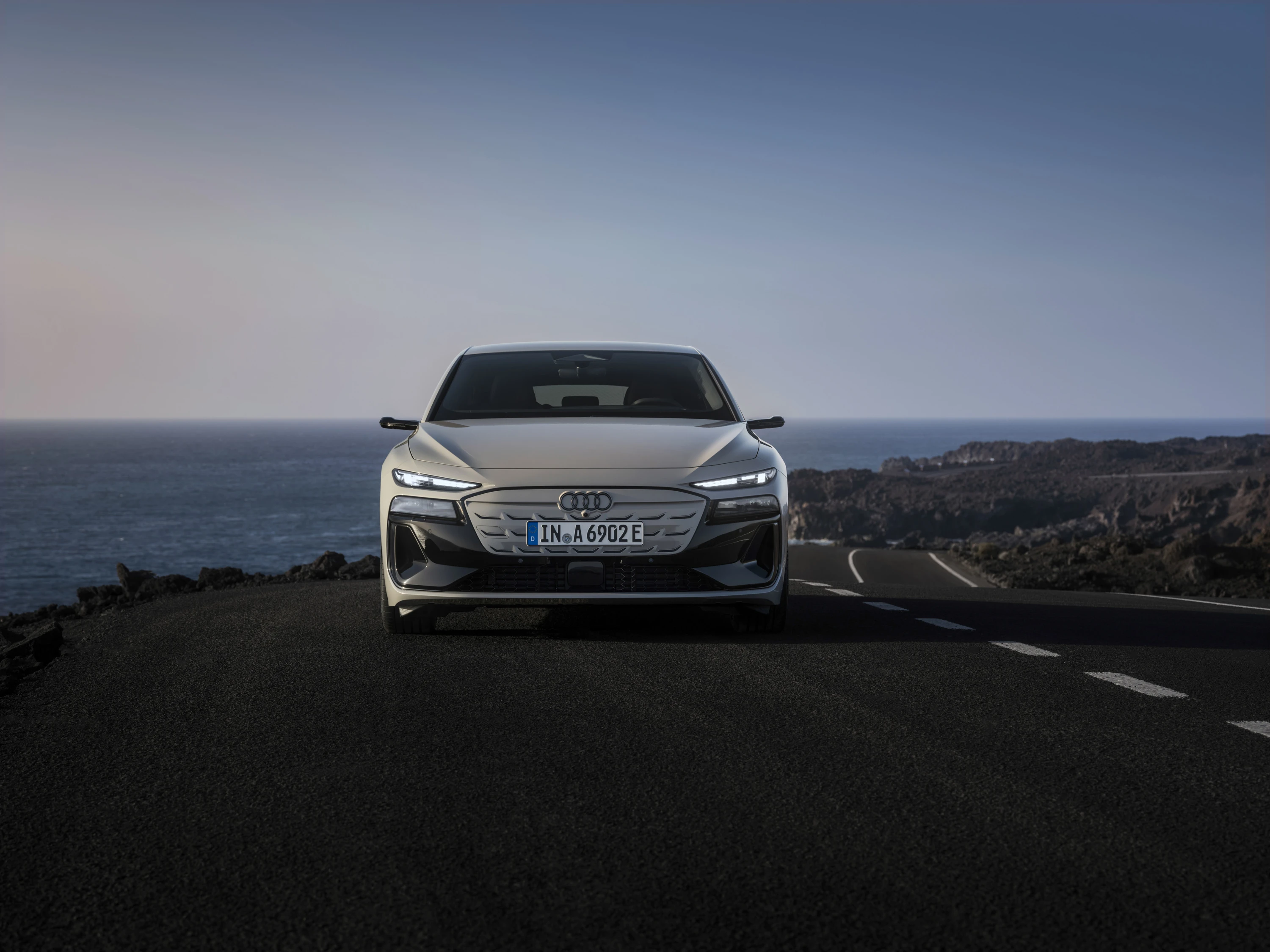 Audi A6 Sportback e-tron quattro headlights view
