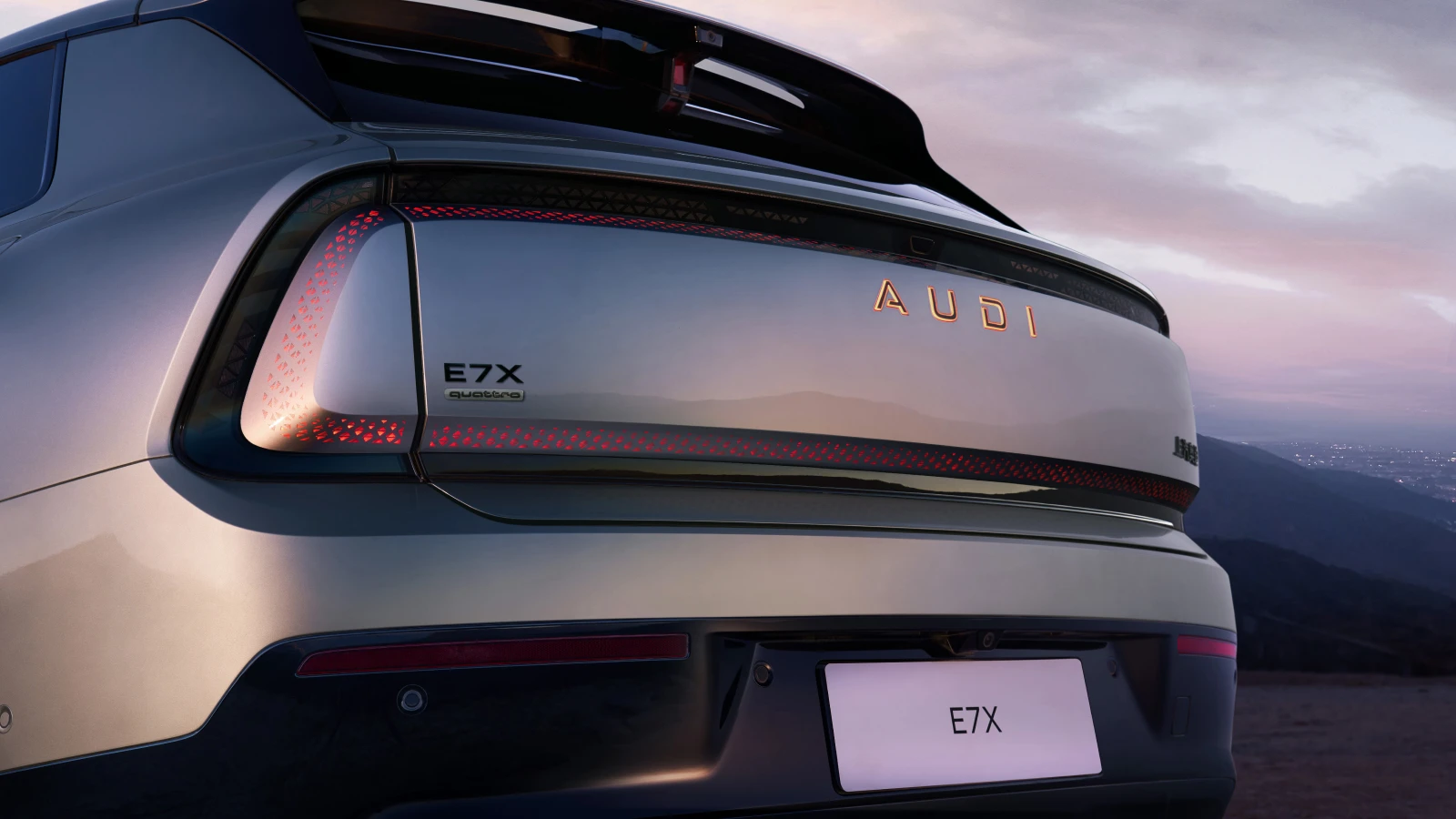 Audi e7x Pioneer quattro taillights view