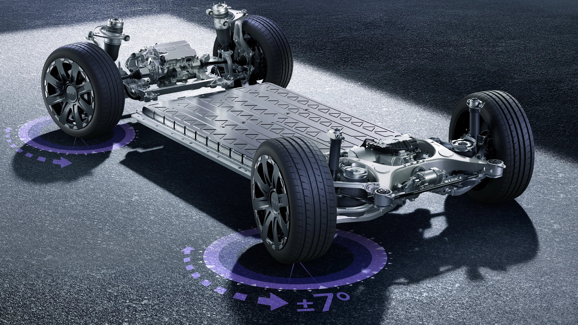 Audi e7x Pioneer quattro chassis view