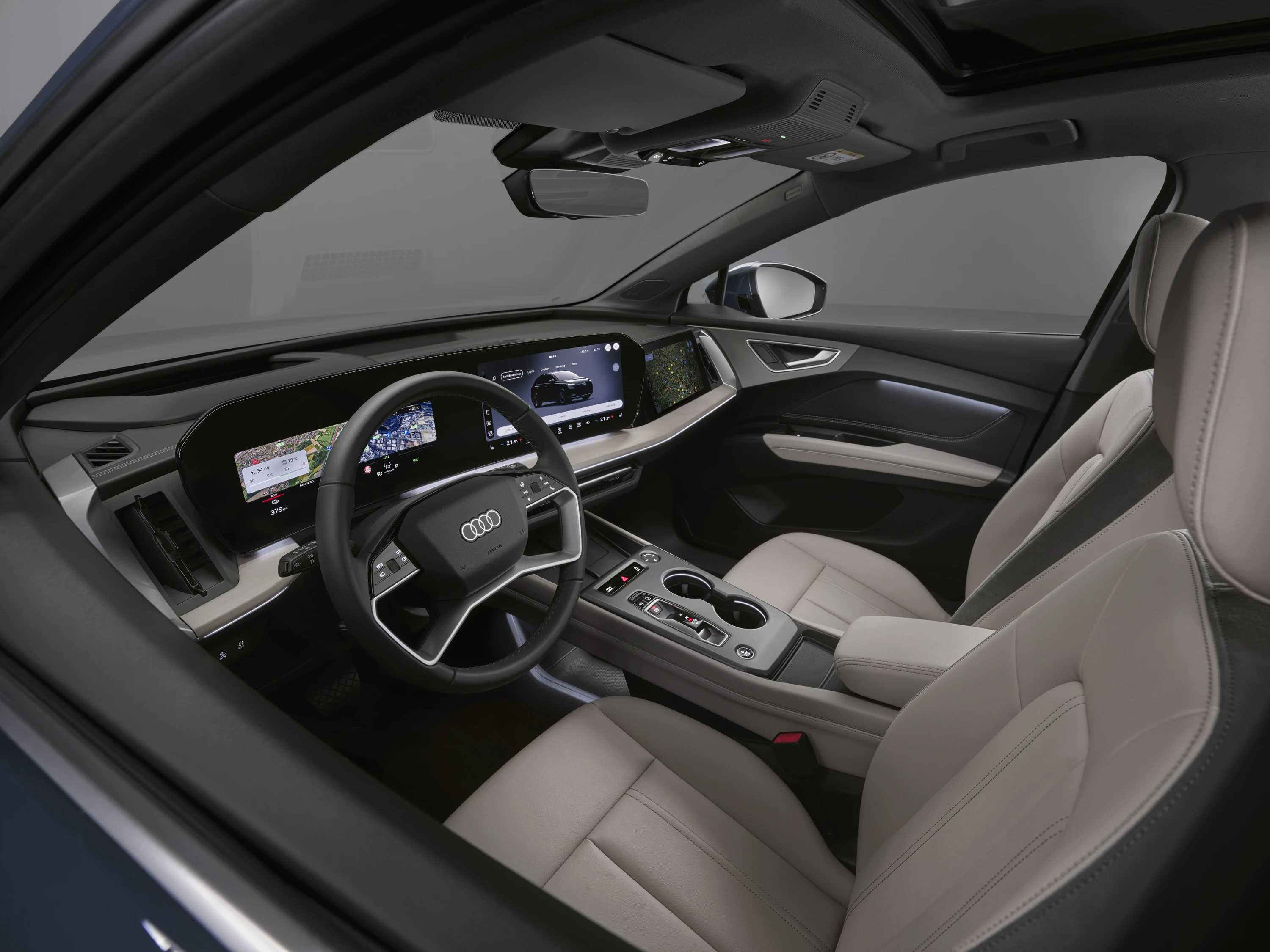 Audi Q4 e-tron quattro screens view