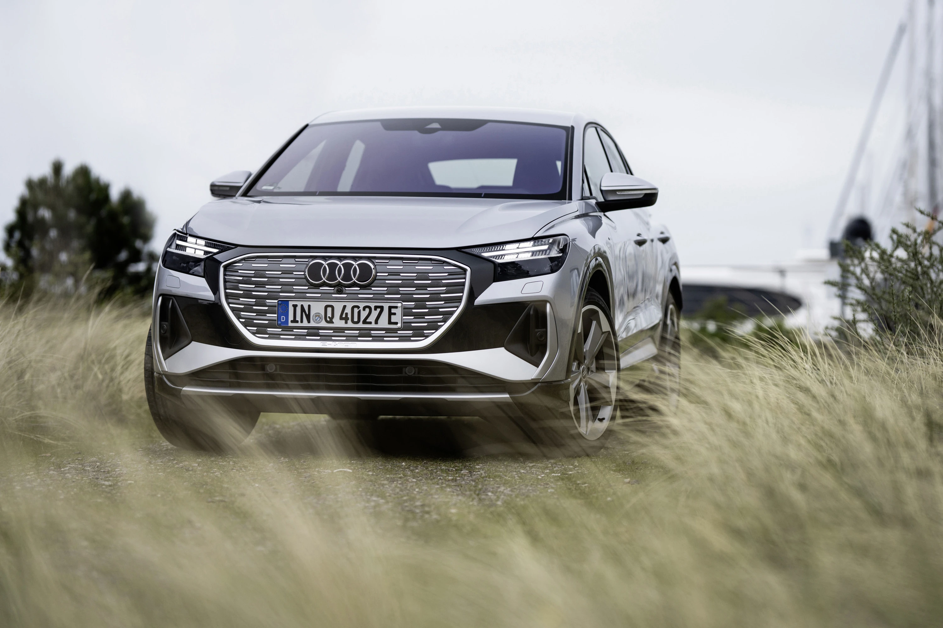 Audi Q4 Sportback 35 e-tron headlights view