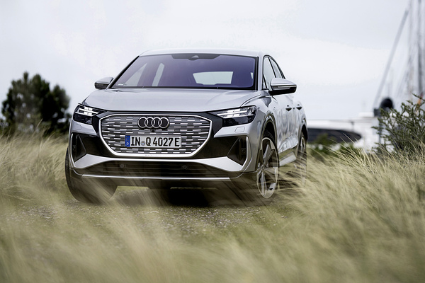 Audi Q4 Sportback 45 e-tron quattro headlights view