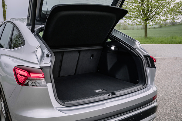 Audi Q4 Sportback 55 e-tron quattro trunk view