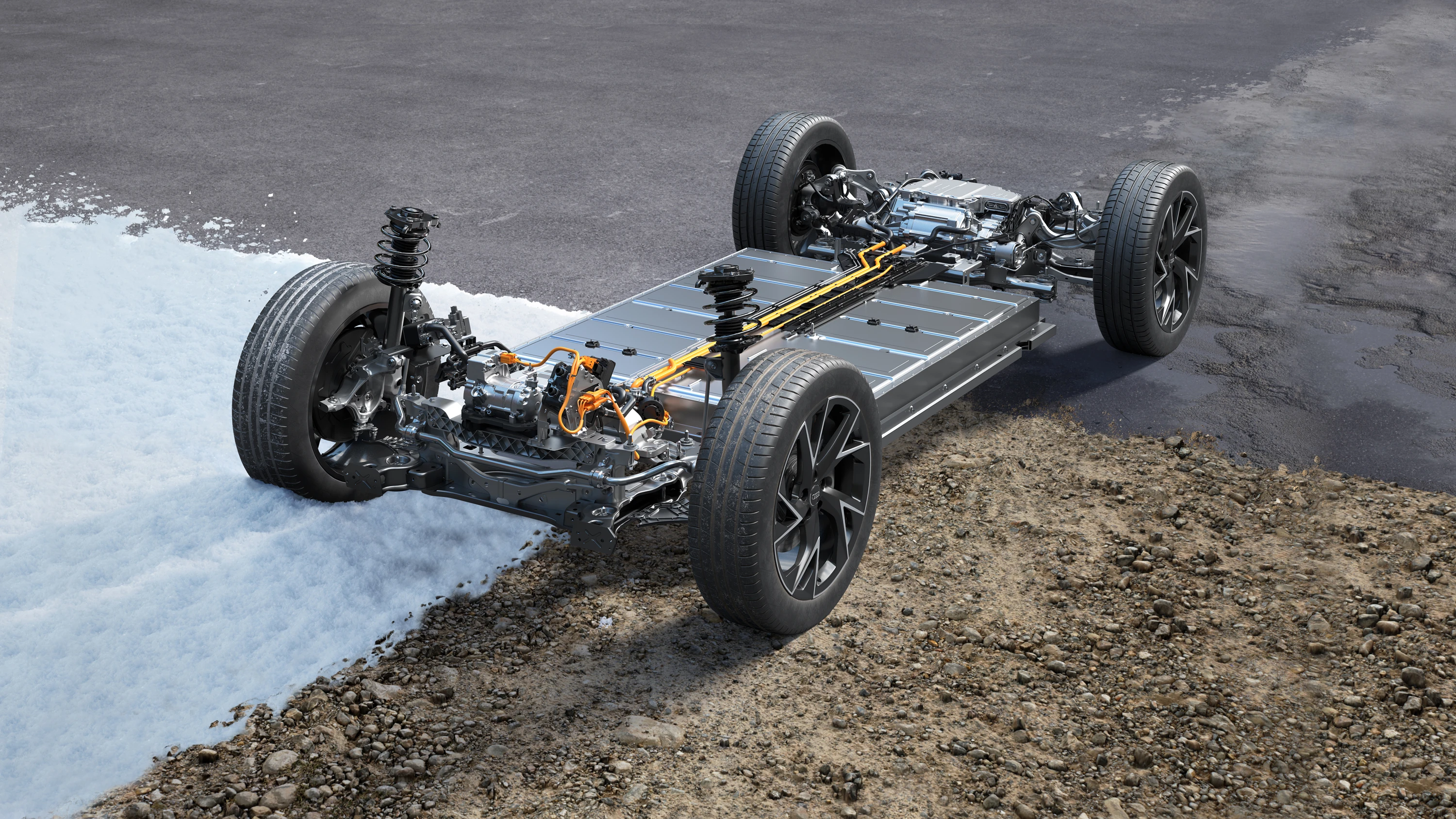 Audi Q5 e-tron 50 quattro chassis view