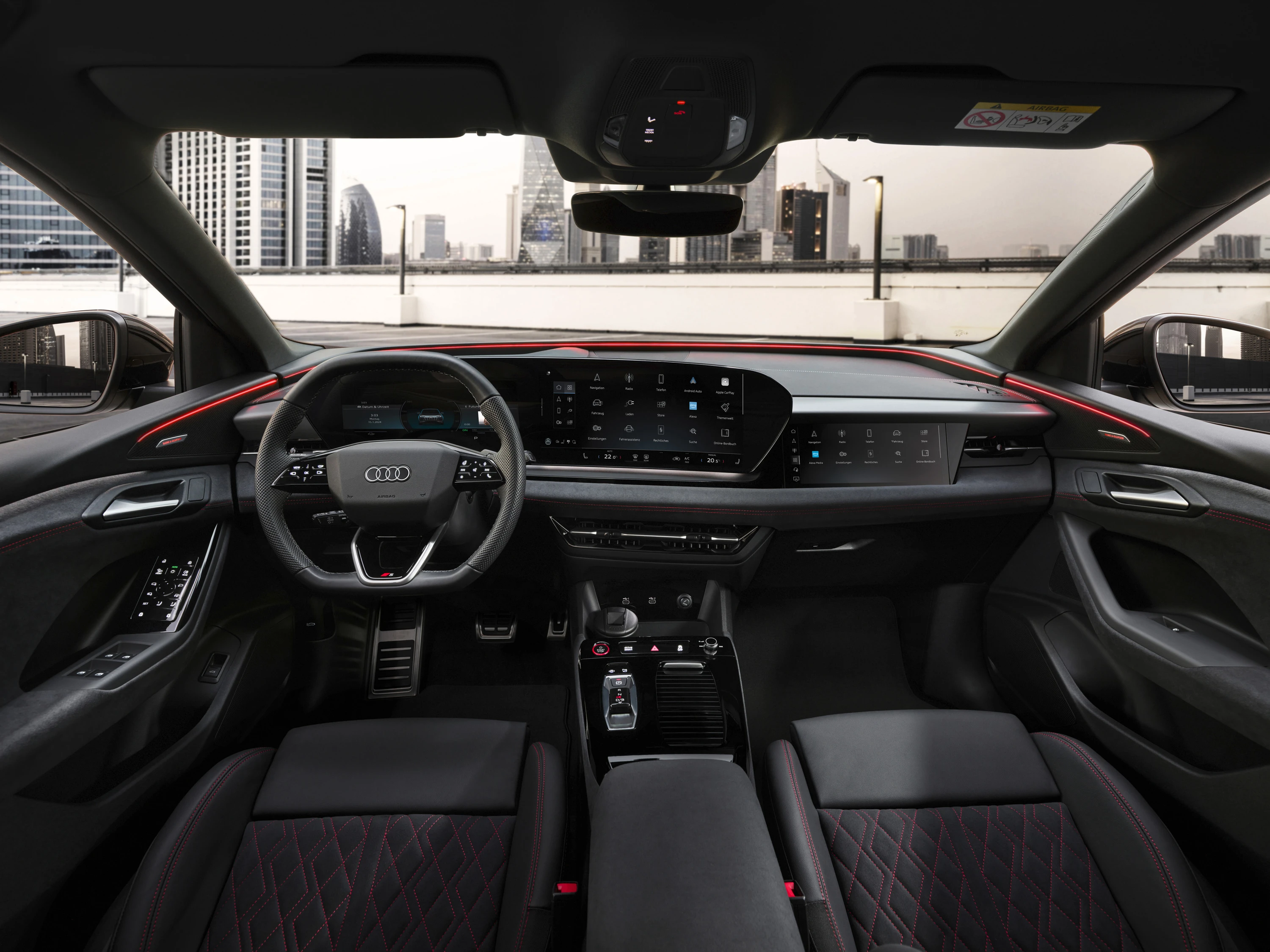 Audi Q6 e-tron performance screens view