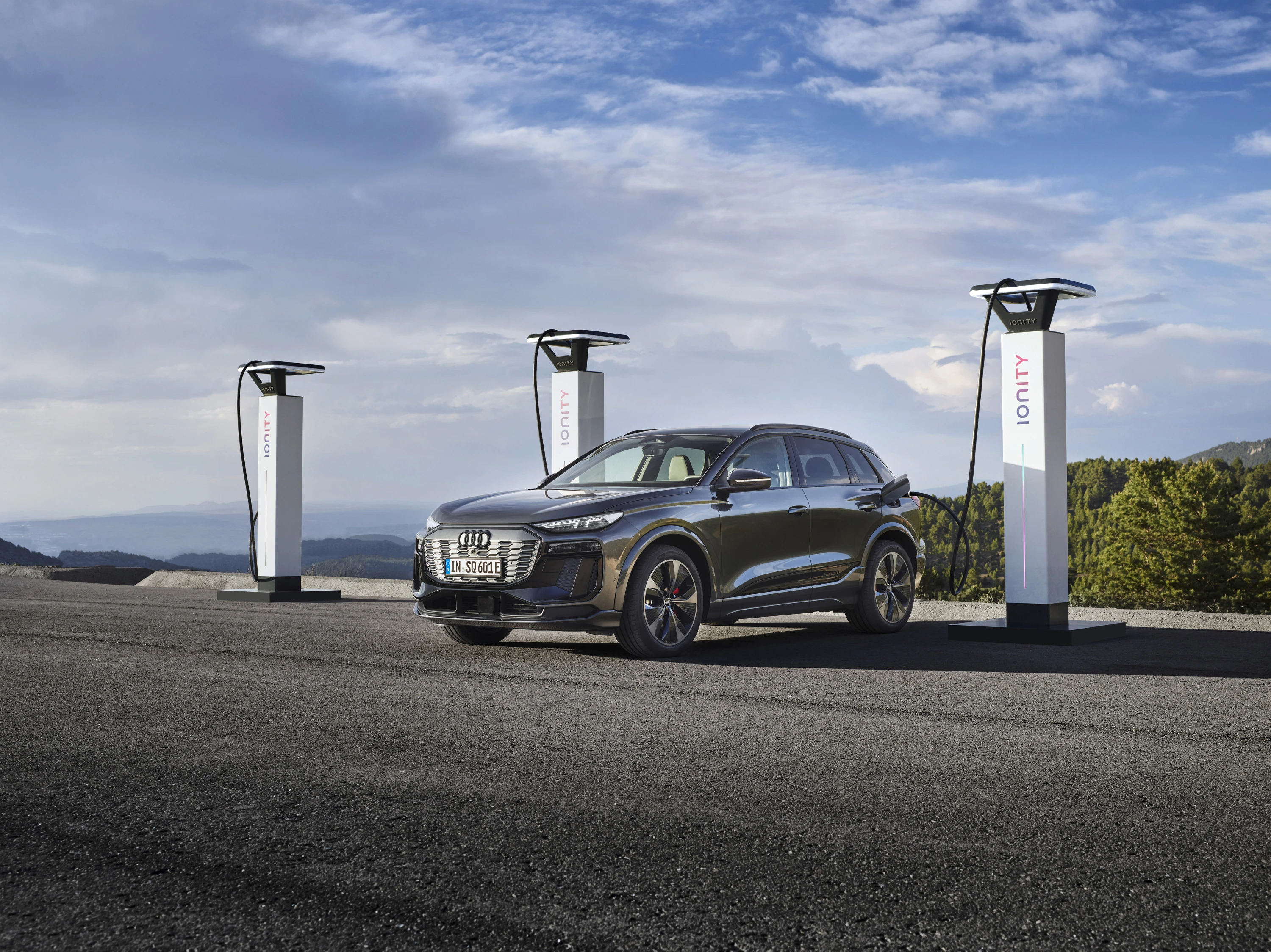 Audi Q6 e-tron quattro charging view