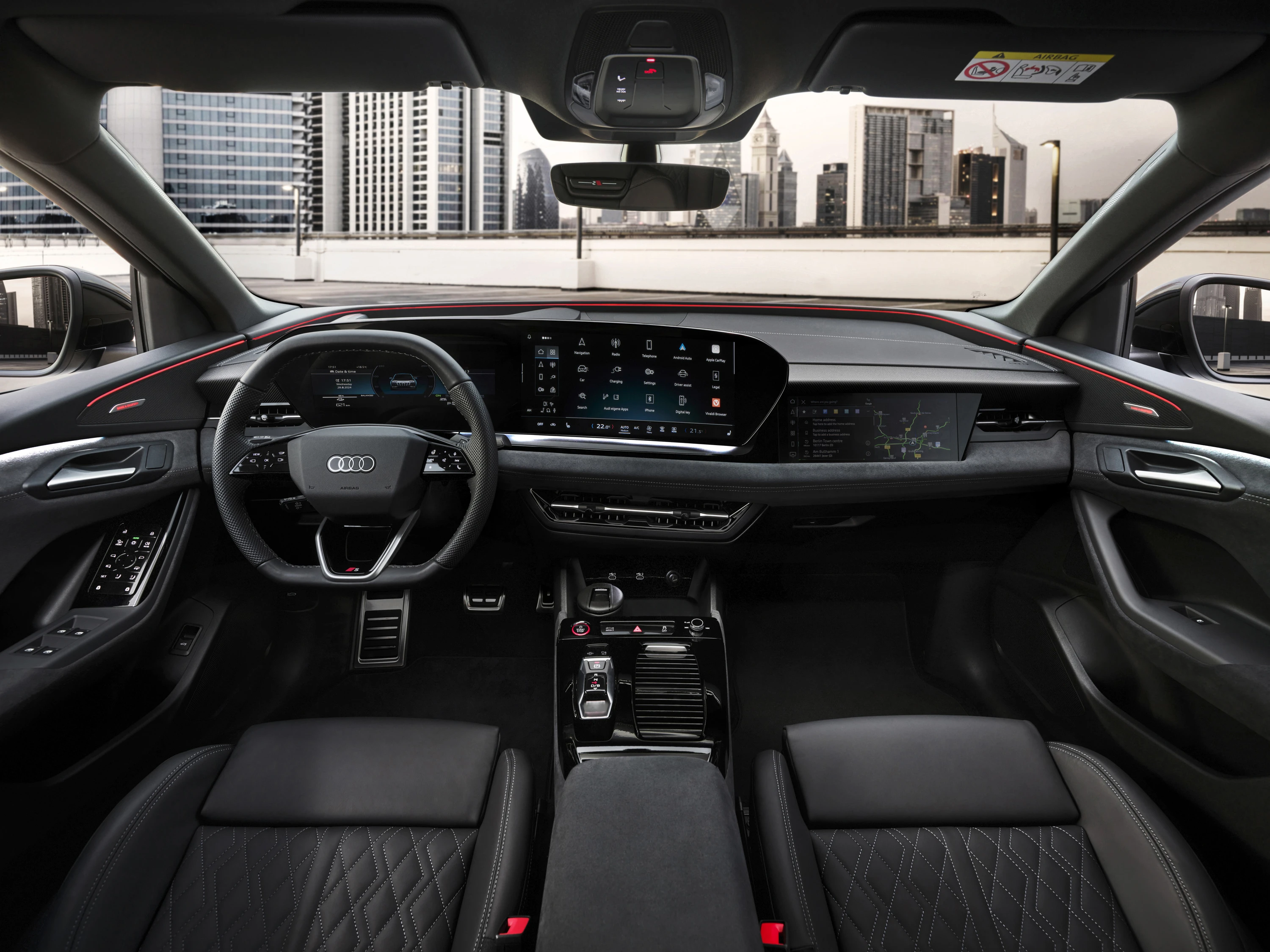Audi SQ6 Sportback e-tron screens view