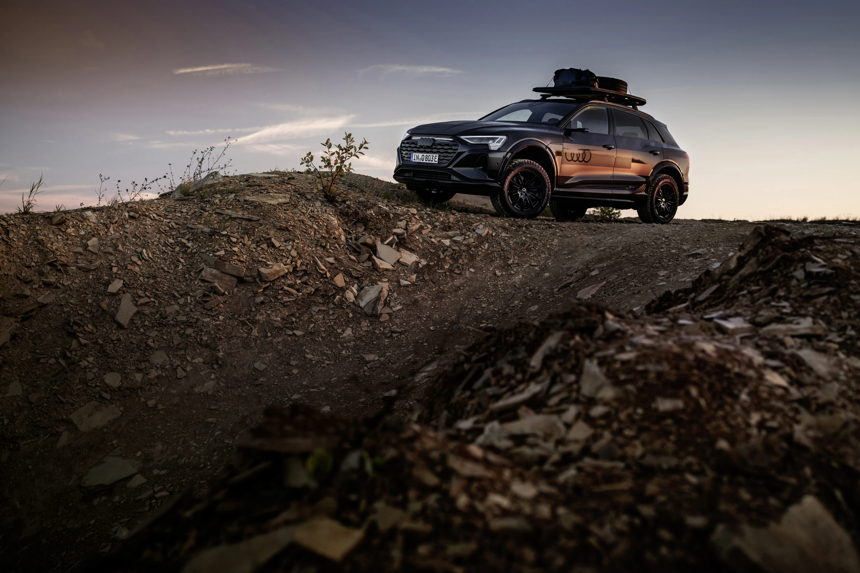 Audi Q8 e-tron edition Dakar exterior view