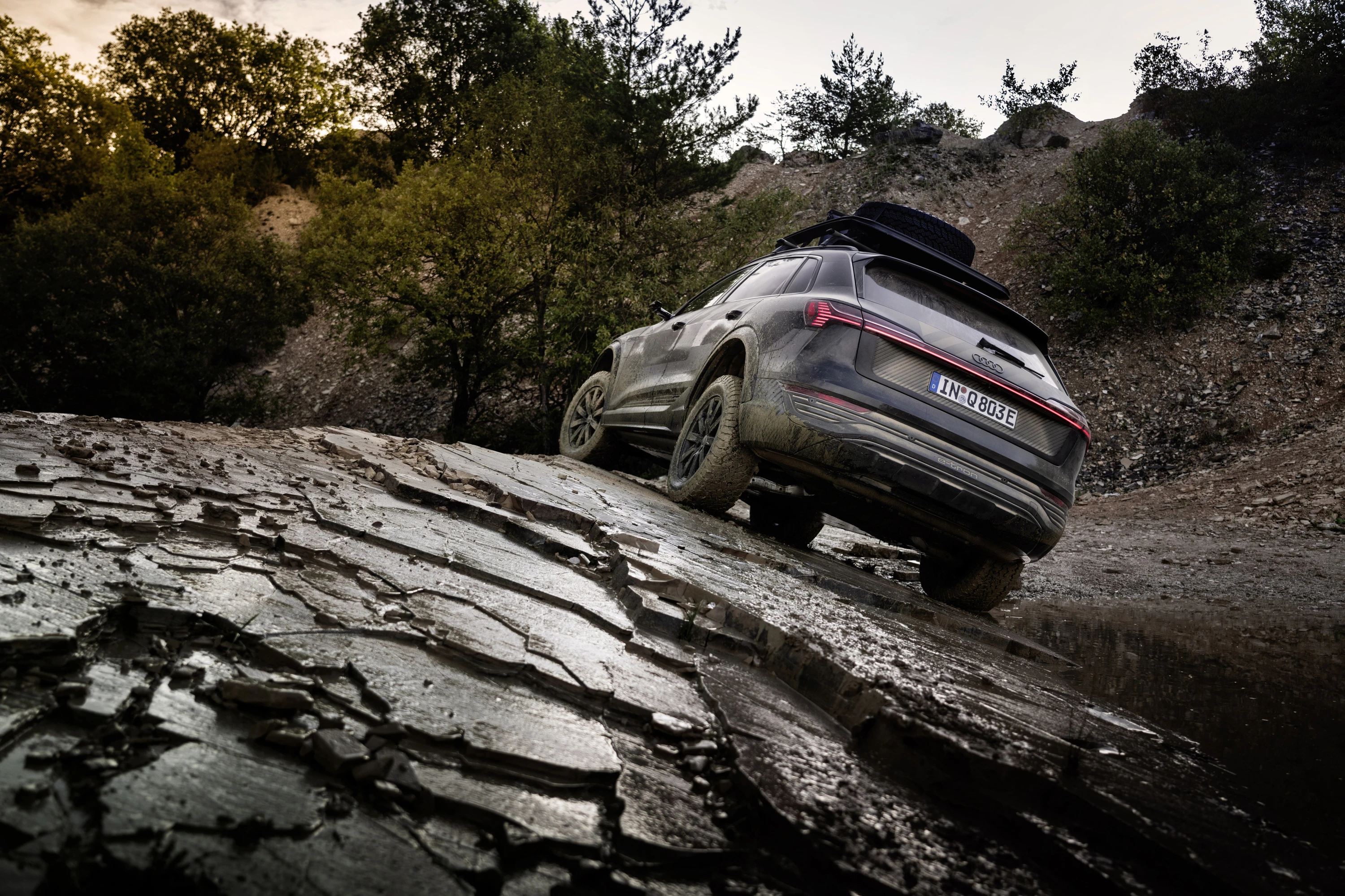 Audi Q8 e-tron edition Dakar dynamic view