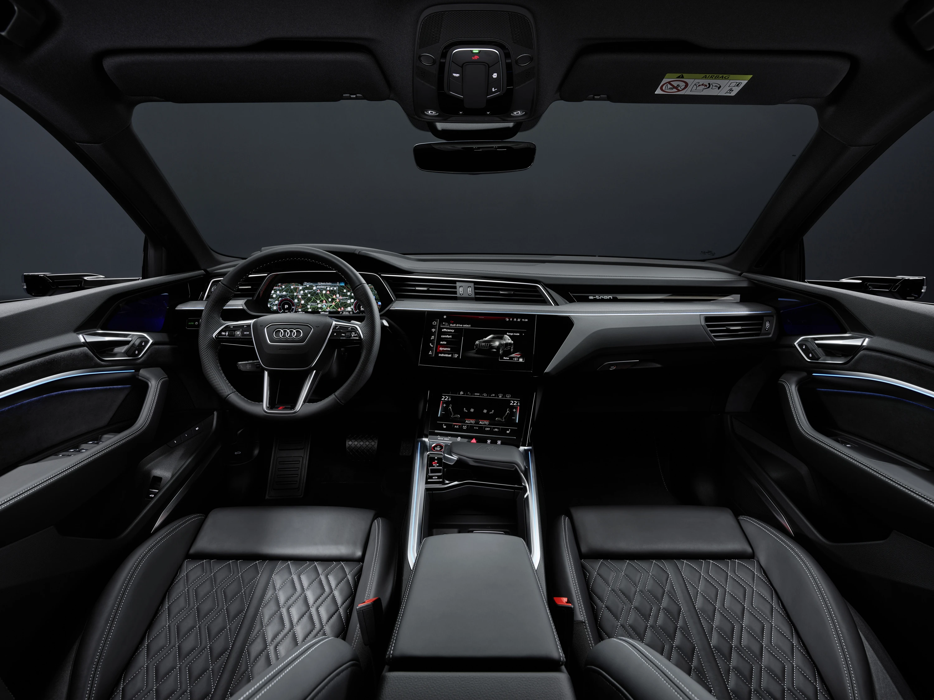 Audi SQ8 Sportback e-tron screens view
