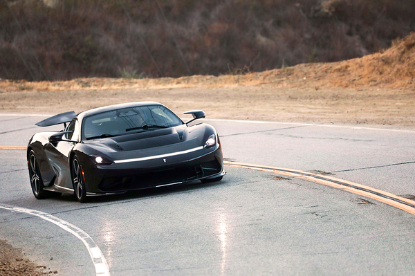 Automobili Pininfarina Battista headlights view
