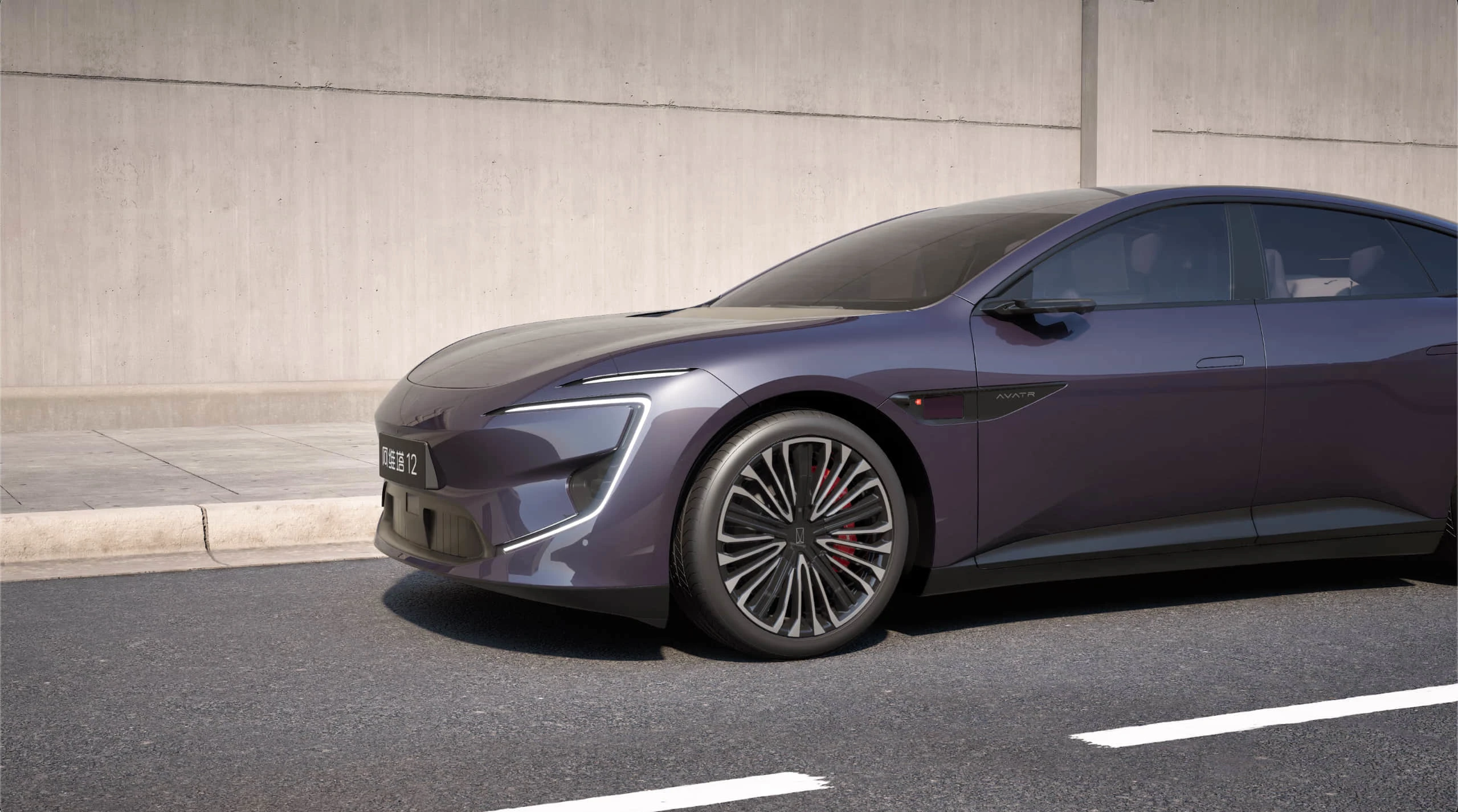 AVATR 12 AWD EV exterior view