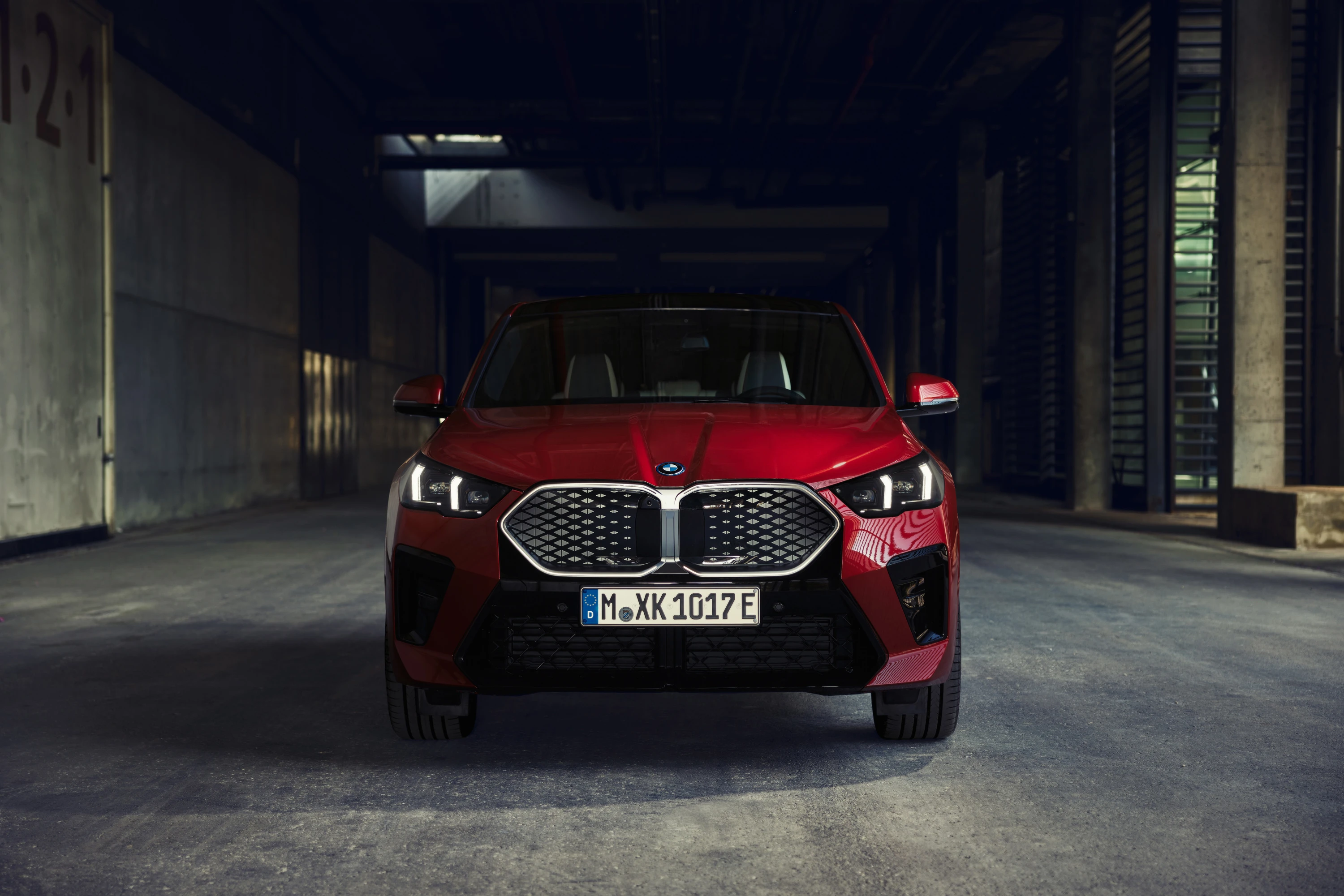 BMW iX2 eDrive20 headlights view