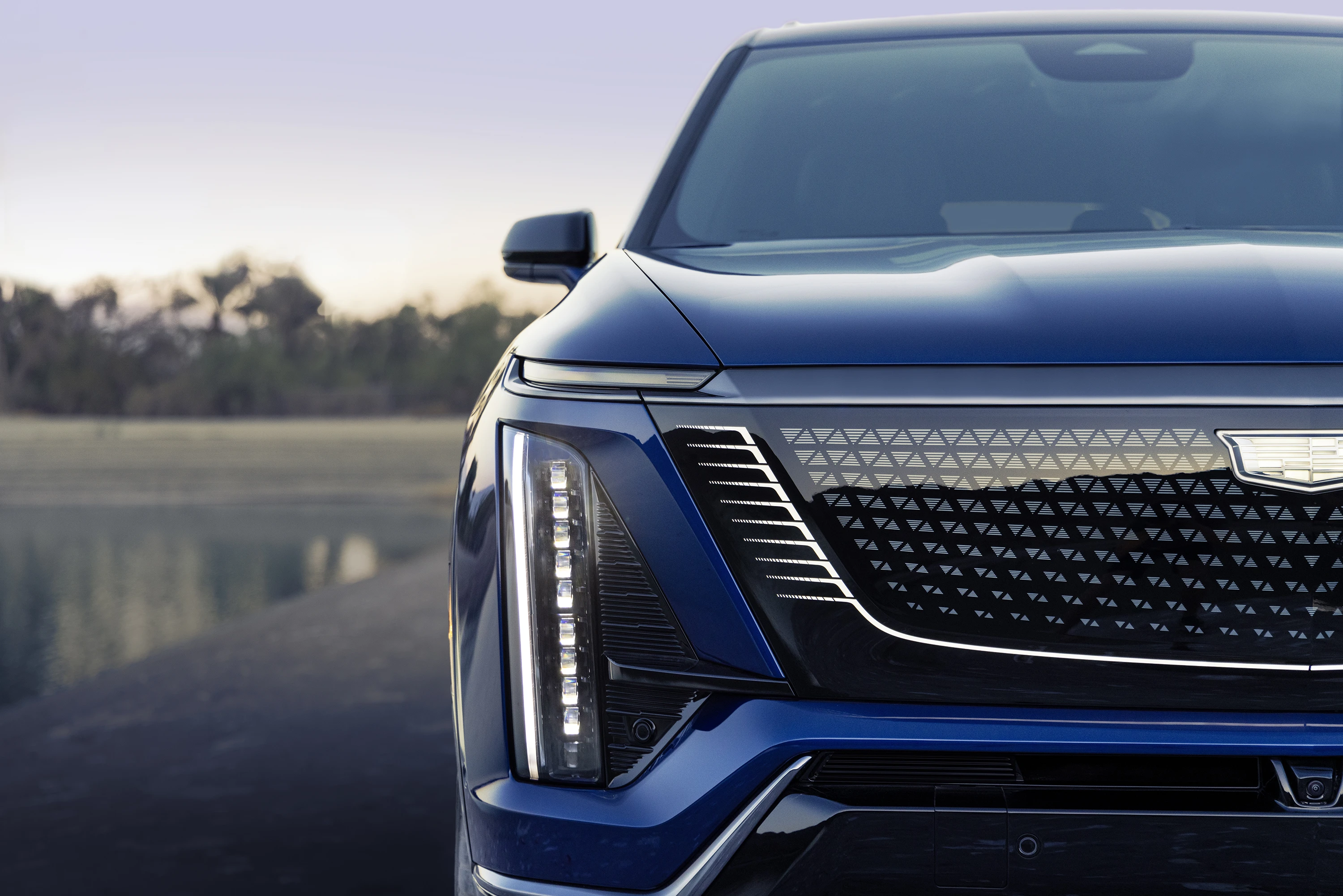 Cadillac VISTIQ AWD headlights view