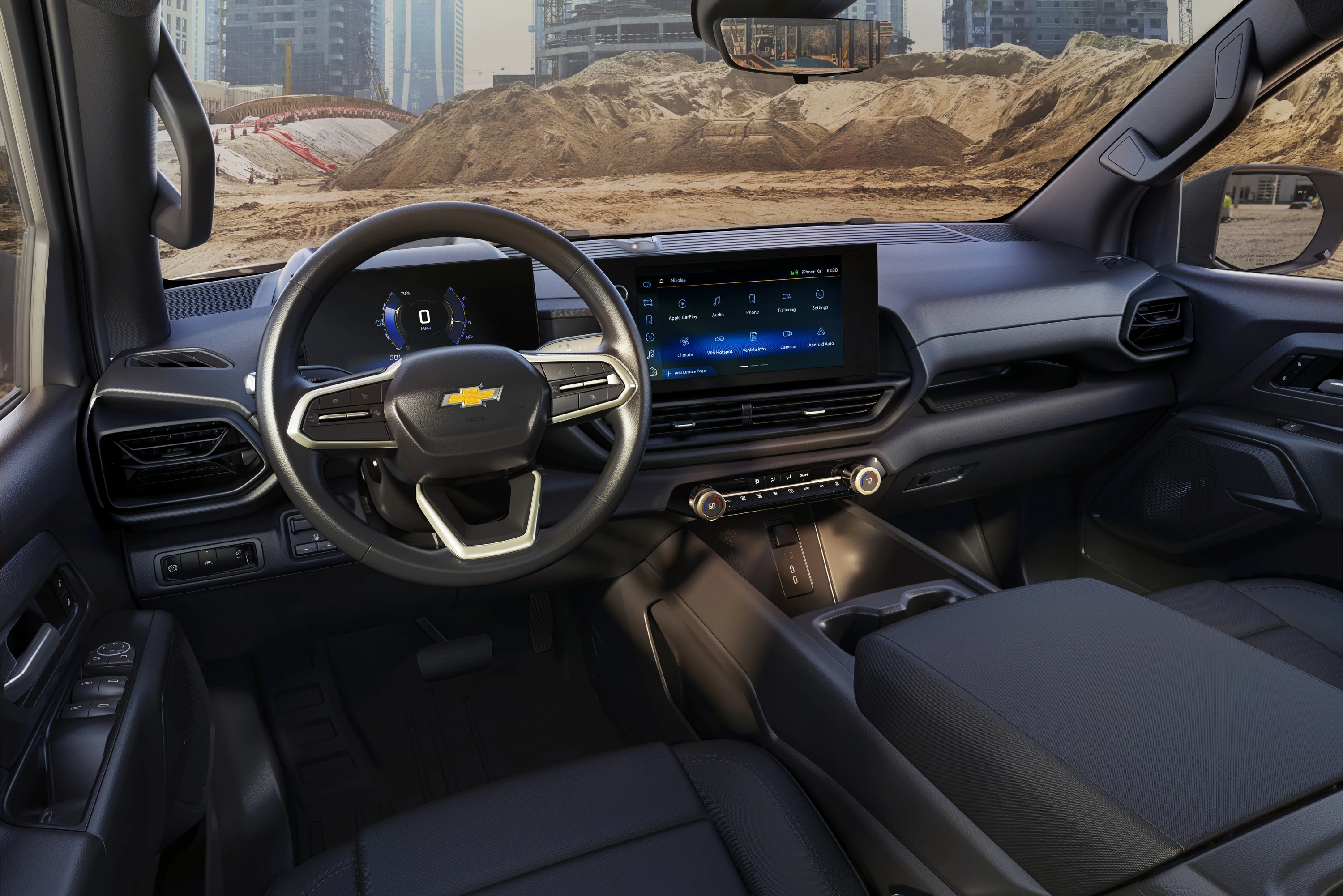 Chevrolet Silverado EV 3WT frontseats view