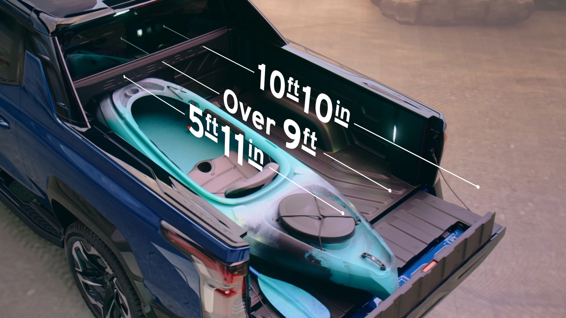 Chevrolet Silverado EV SRT trunk view