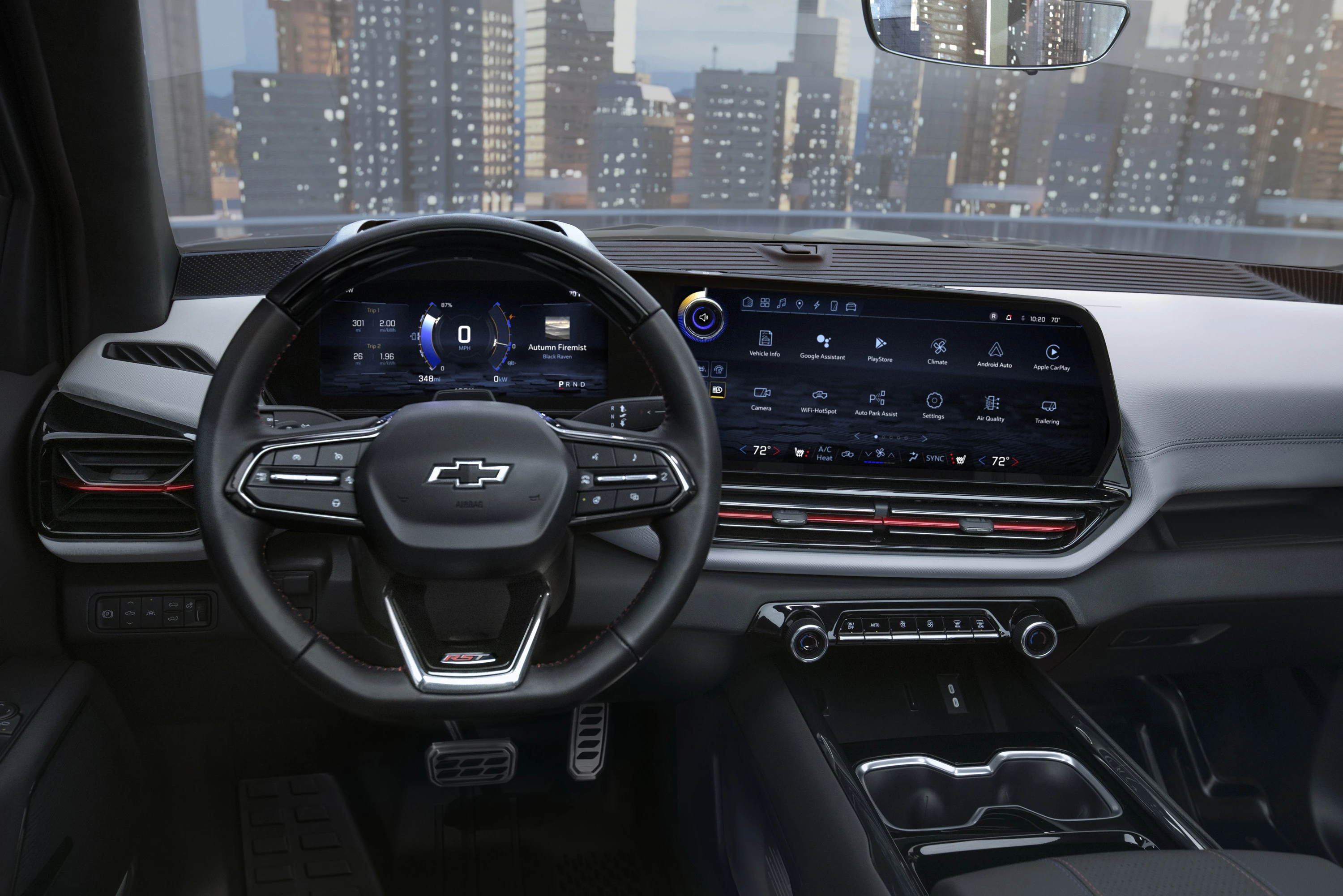 Chevrolet Silverado EV SRT screens view