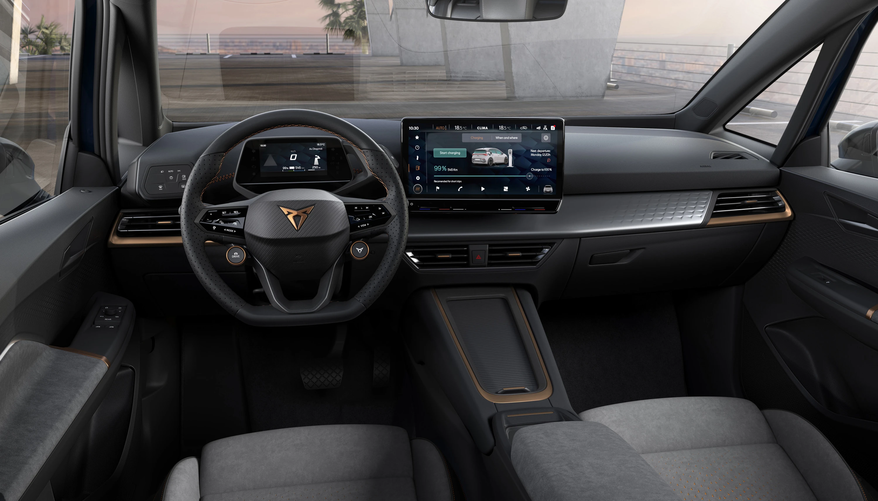 CUPRA BORN 77 e-BOOST screens view