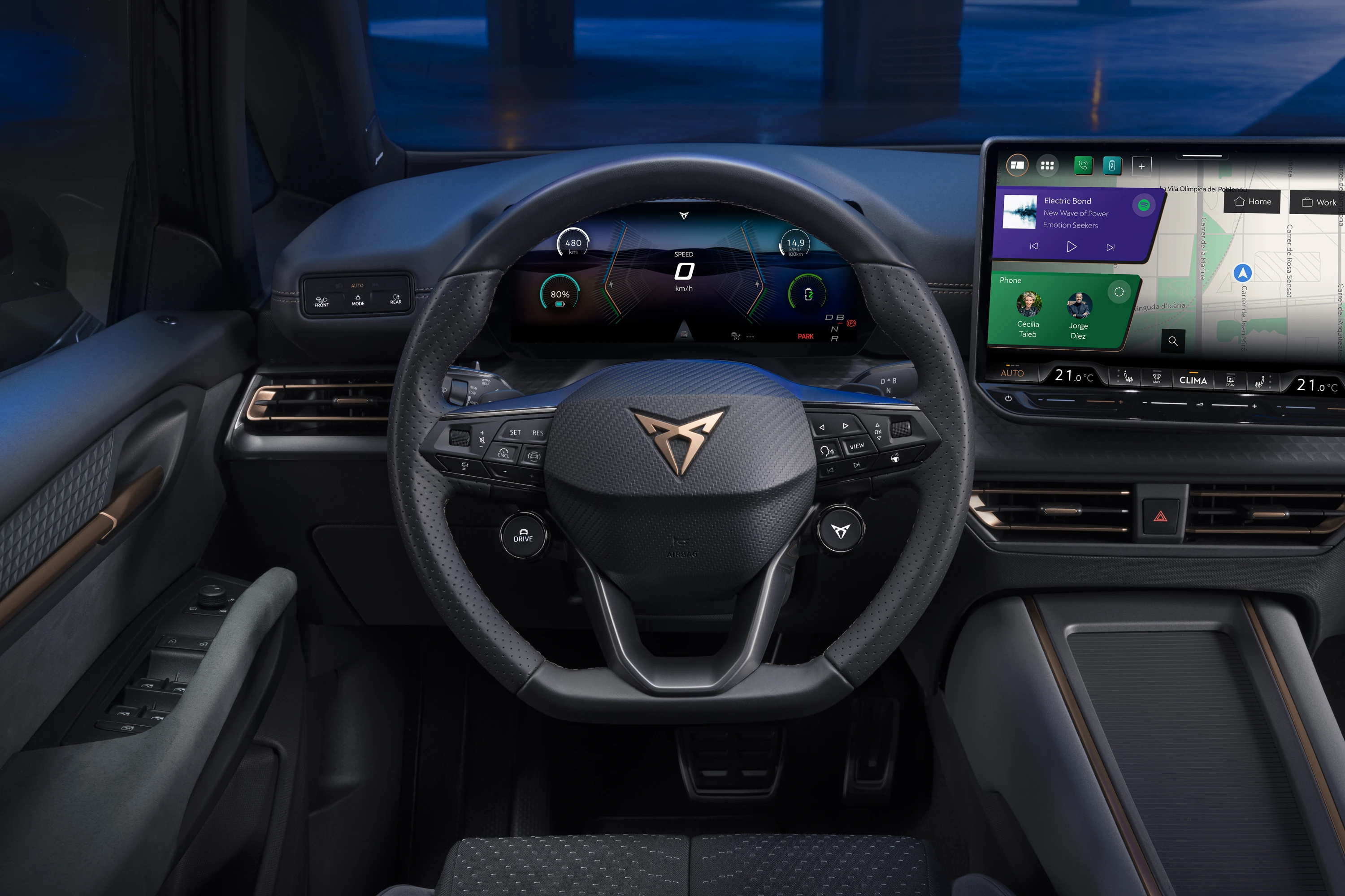 CUPRA BORN VZ screens view
