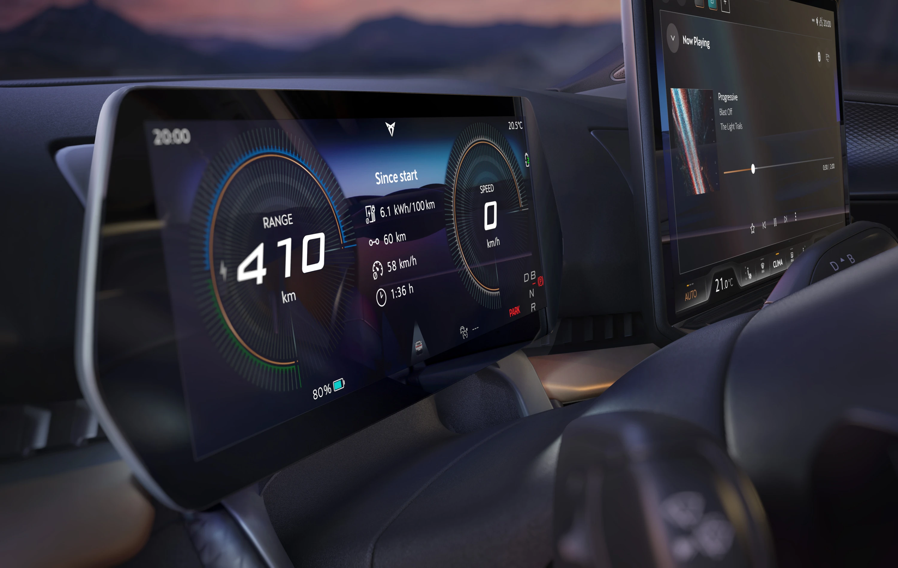CUPRA Tavascan VZ screens view