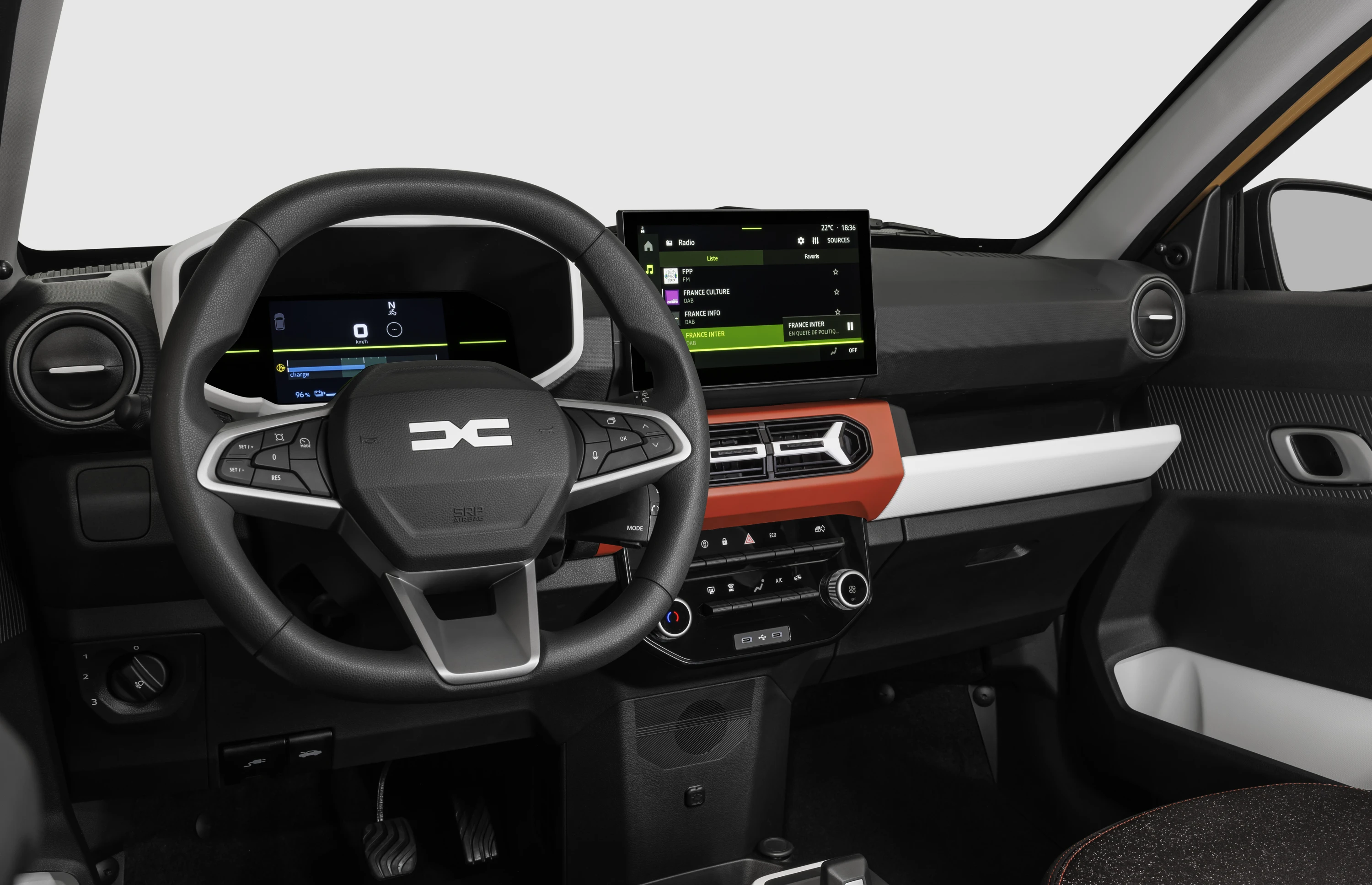 Dacia Spring 65HP screens view
