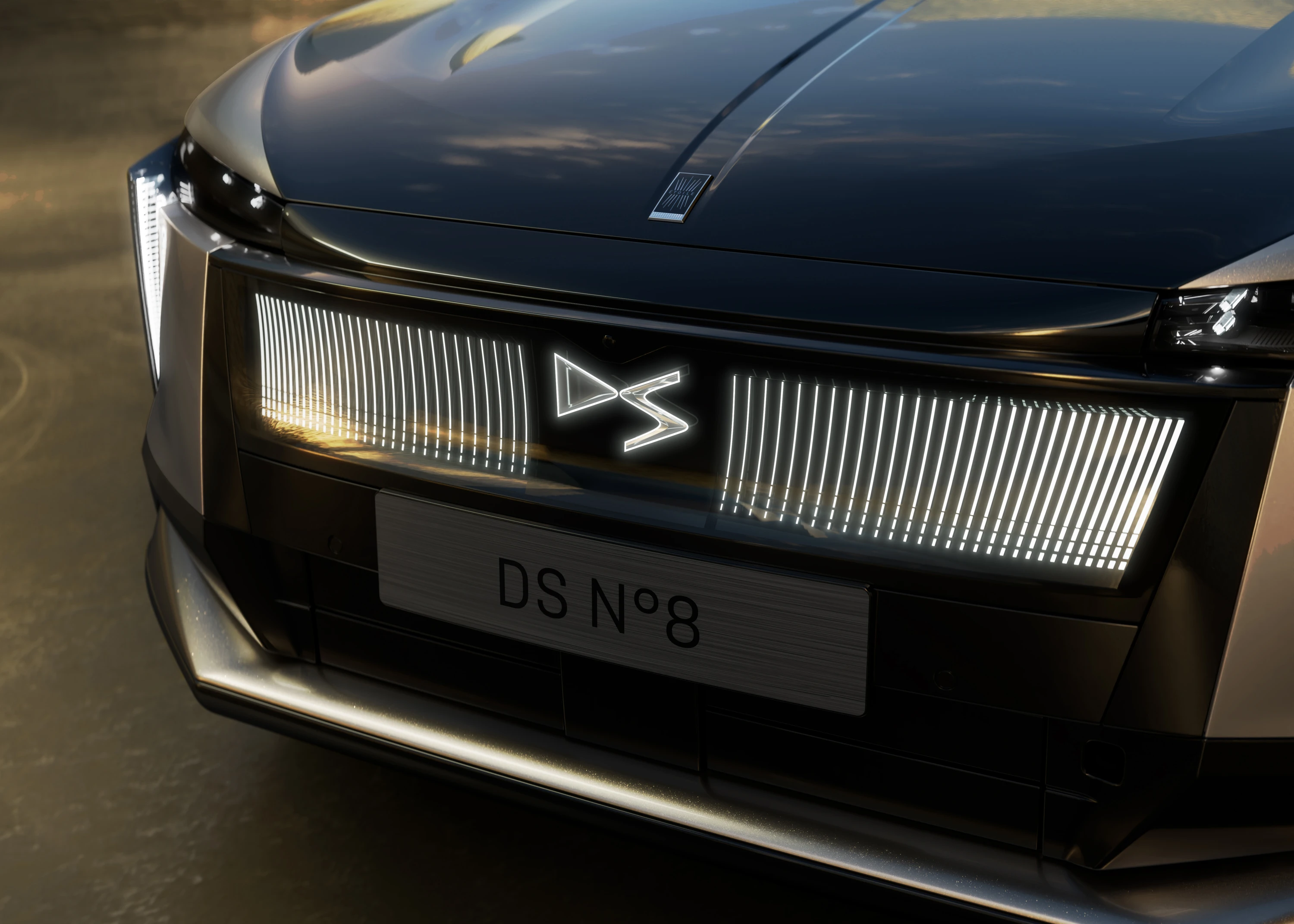 DS N°8 AWD Long Range headlights view