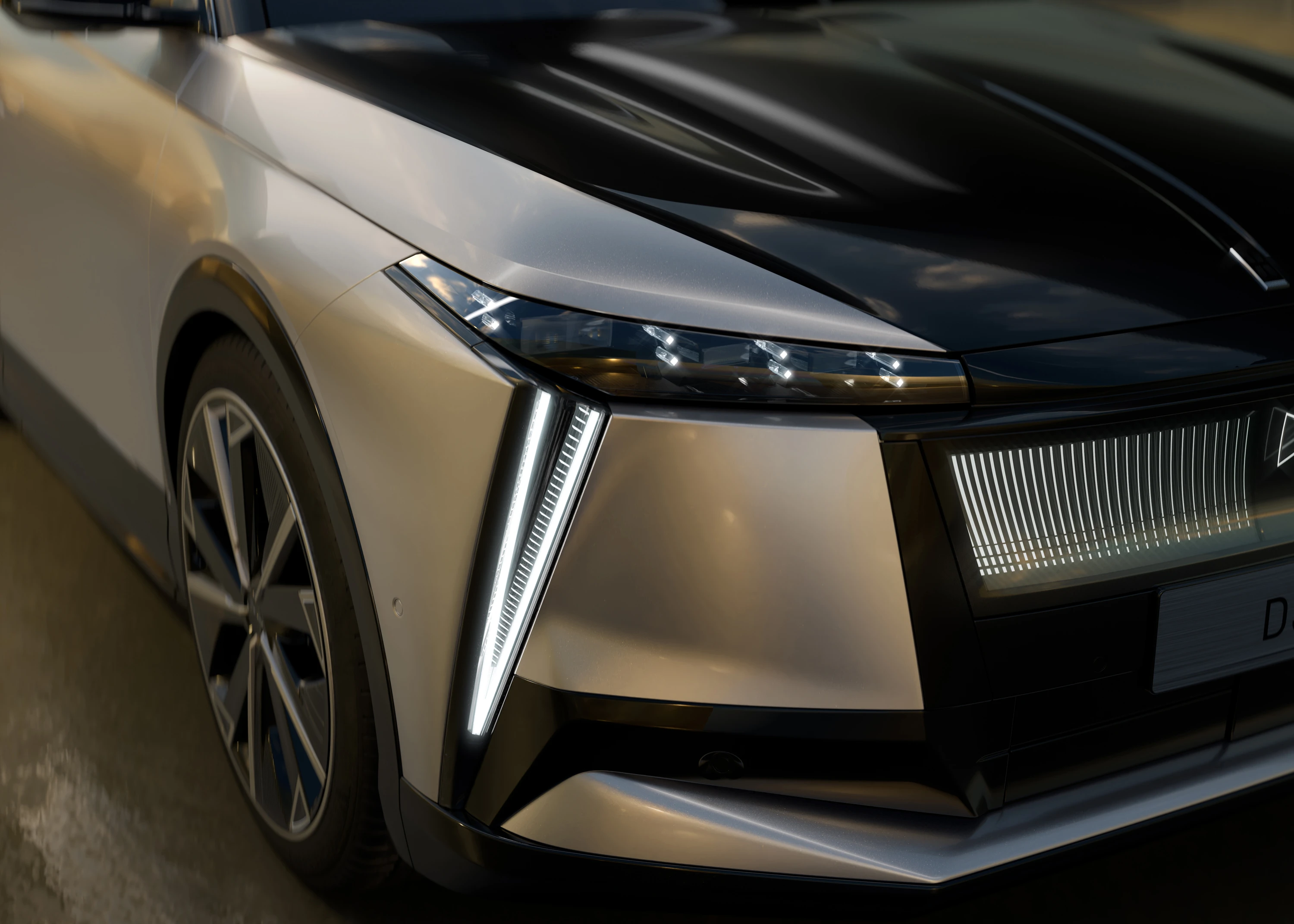 DS N°8 FWD Long Range headlights view