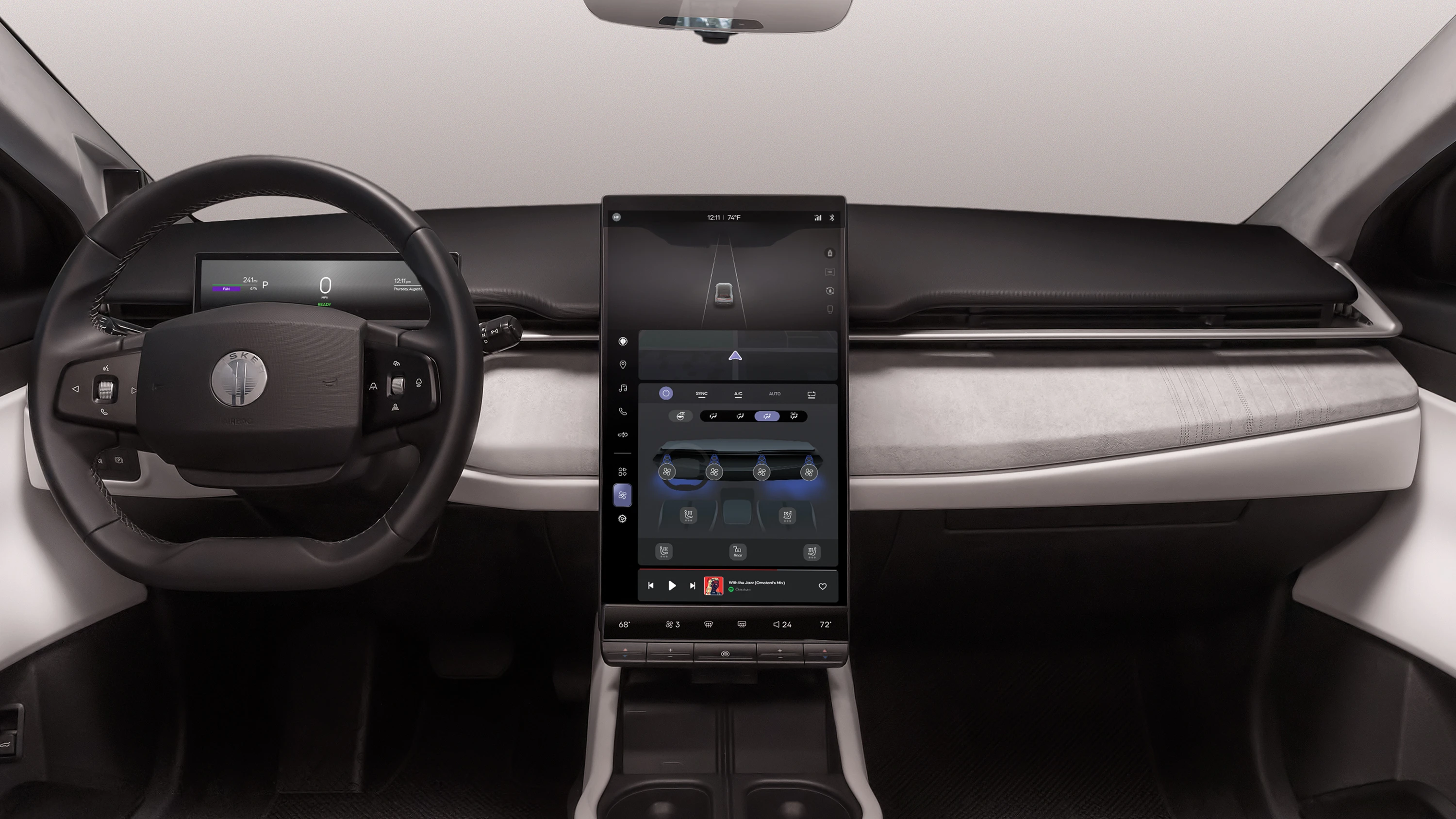 Fisker Ocean Extreme screens view