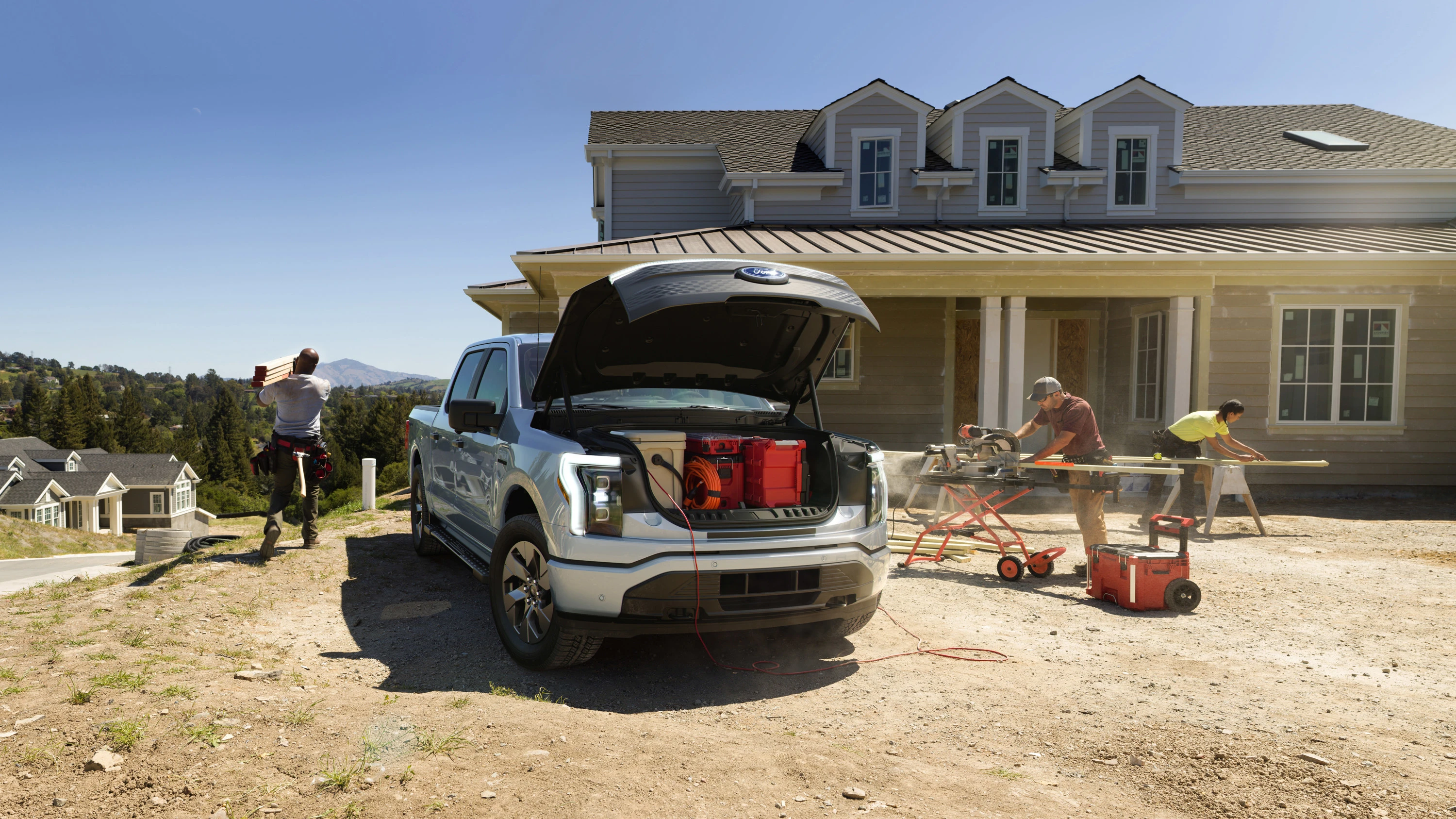 Ford F150 Lightning Extended Range frunk view