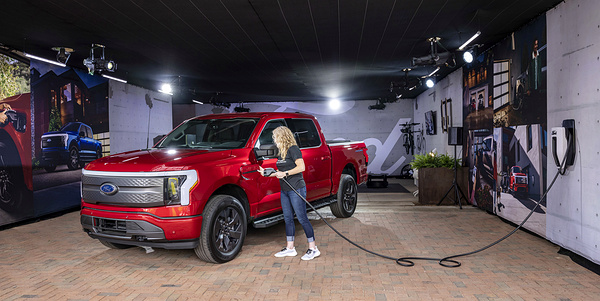 Ford F150 Lightning Extended Range charging view