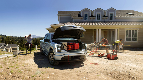 Ford F150 Lightning Extended Range frunk view