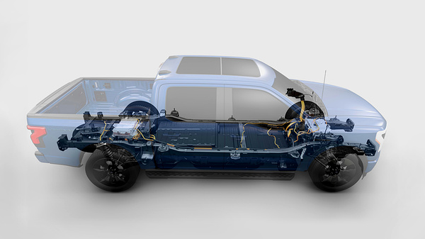 Ford F150 Lightning Extended Range suspension view