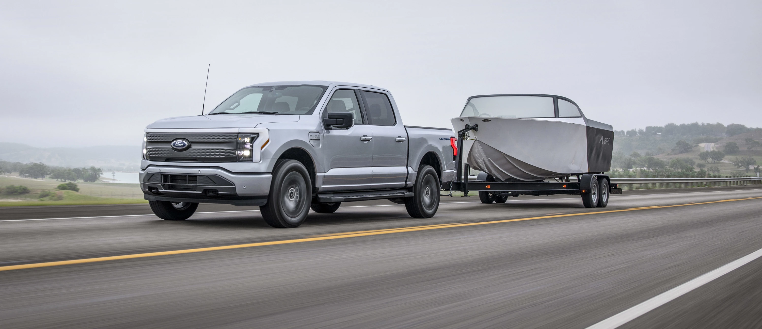 Ford F150 Lightning Standard Range trailer view