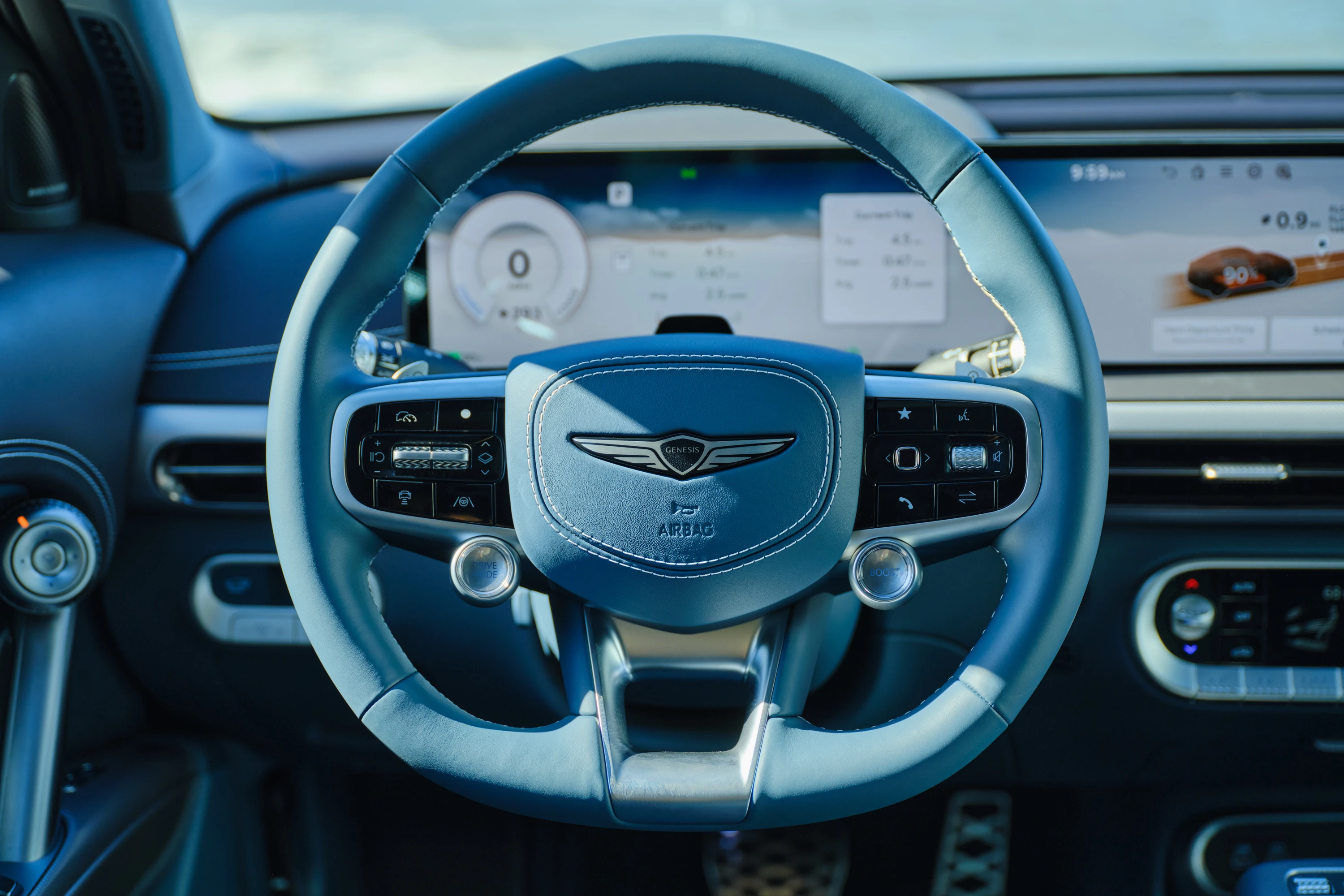 Genesis GV60 2026 Performance AWD steeringwheel view