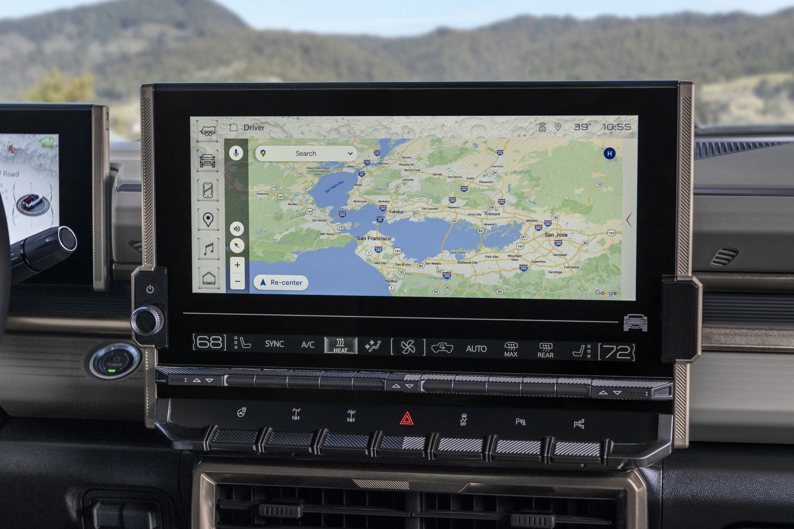 GMC Hummer EV SUV 2x screens view
