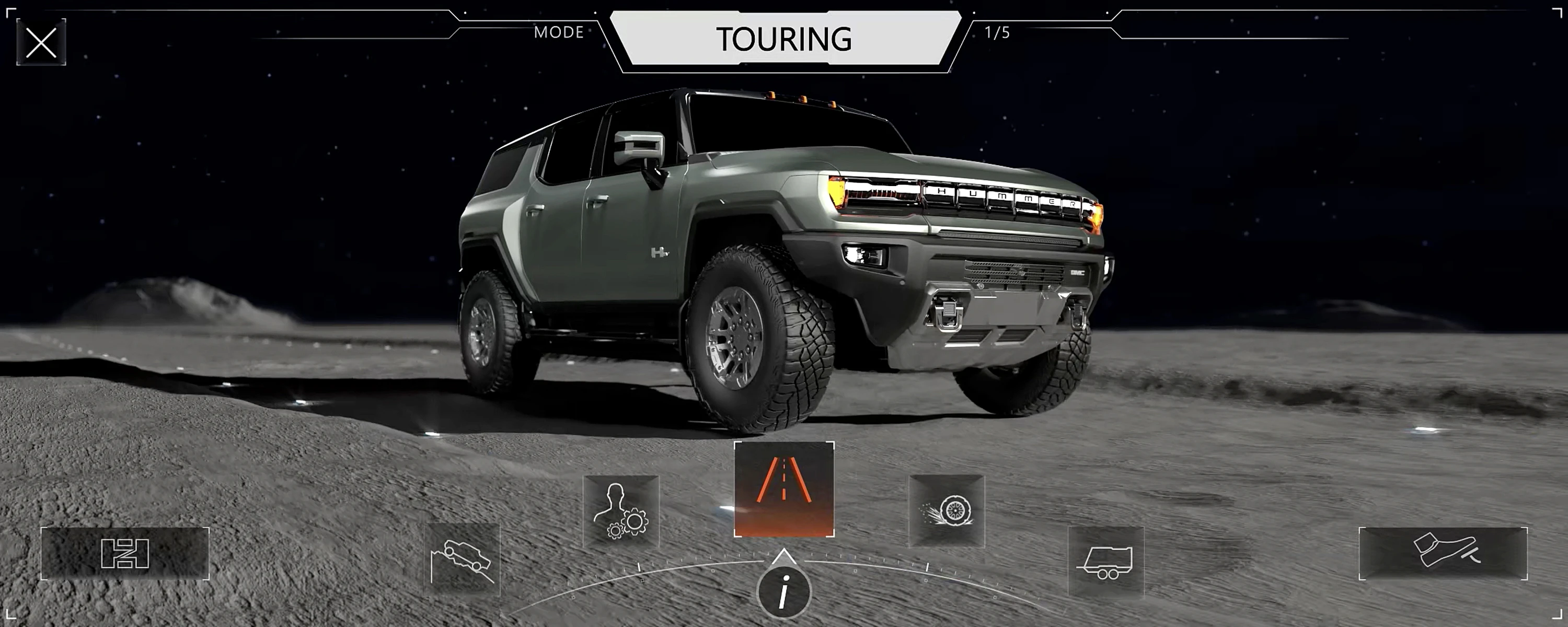 GMC Hummer EV SUV 2x drivemodes view