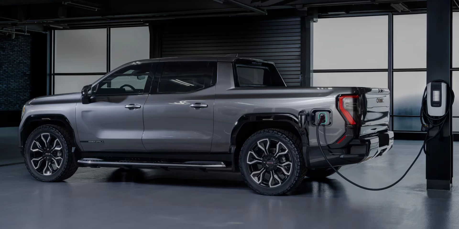 GMC Sierra EV Denali Edition 1 charging view