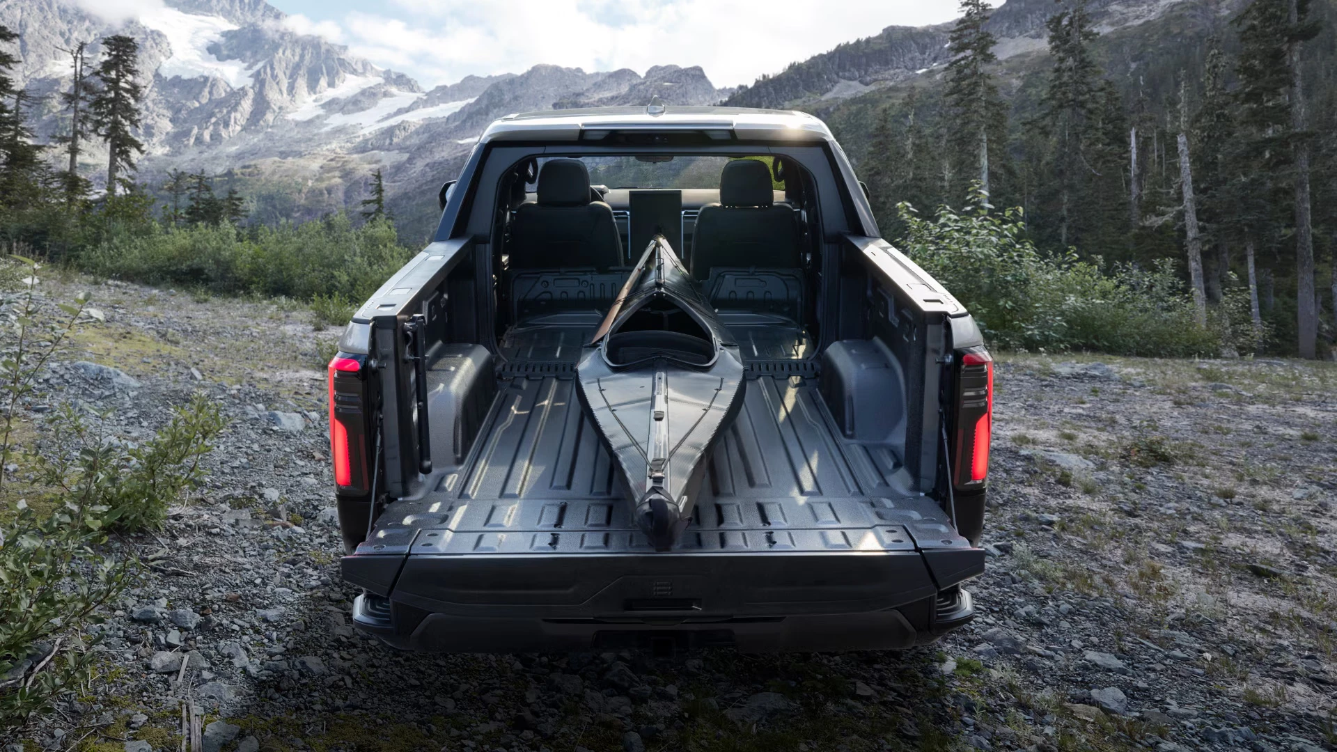 GMC Sierra EV Denali Edition 1 trunk view