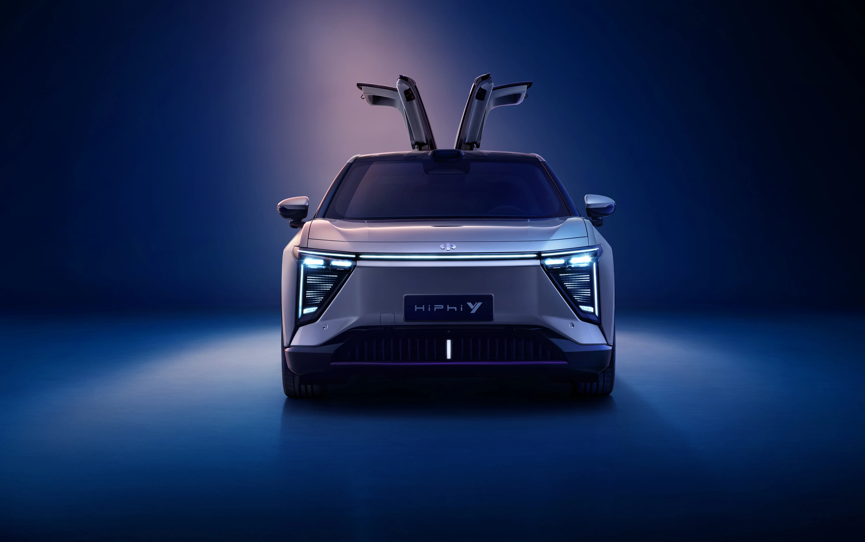 HiPhi Y Performance headlights view