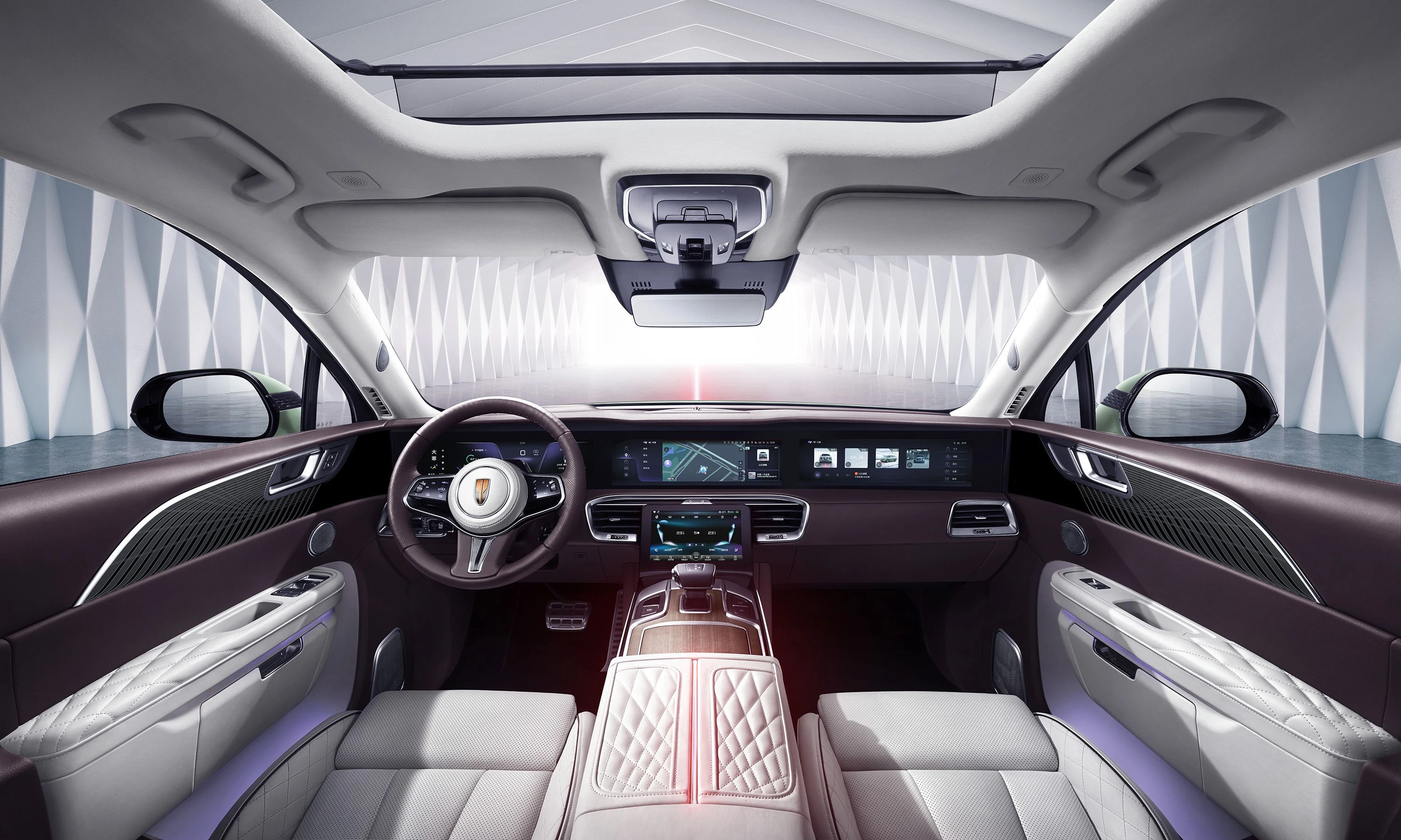 Hongqi E-HS9 Premium screens view
