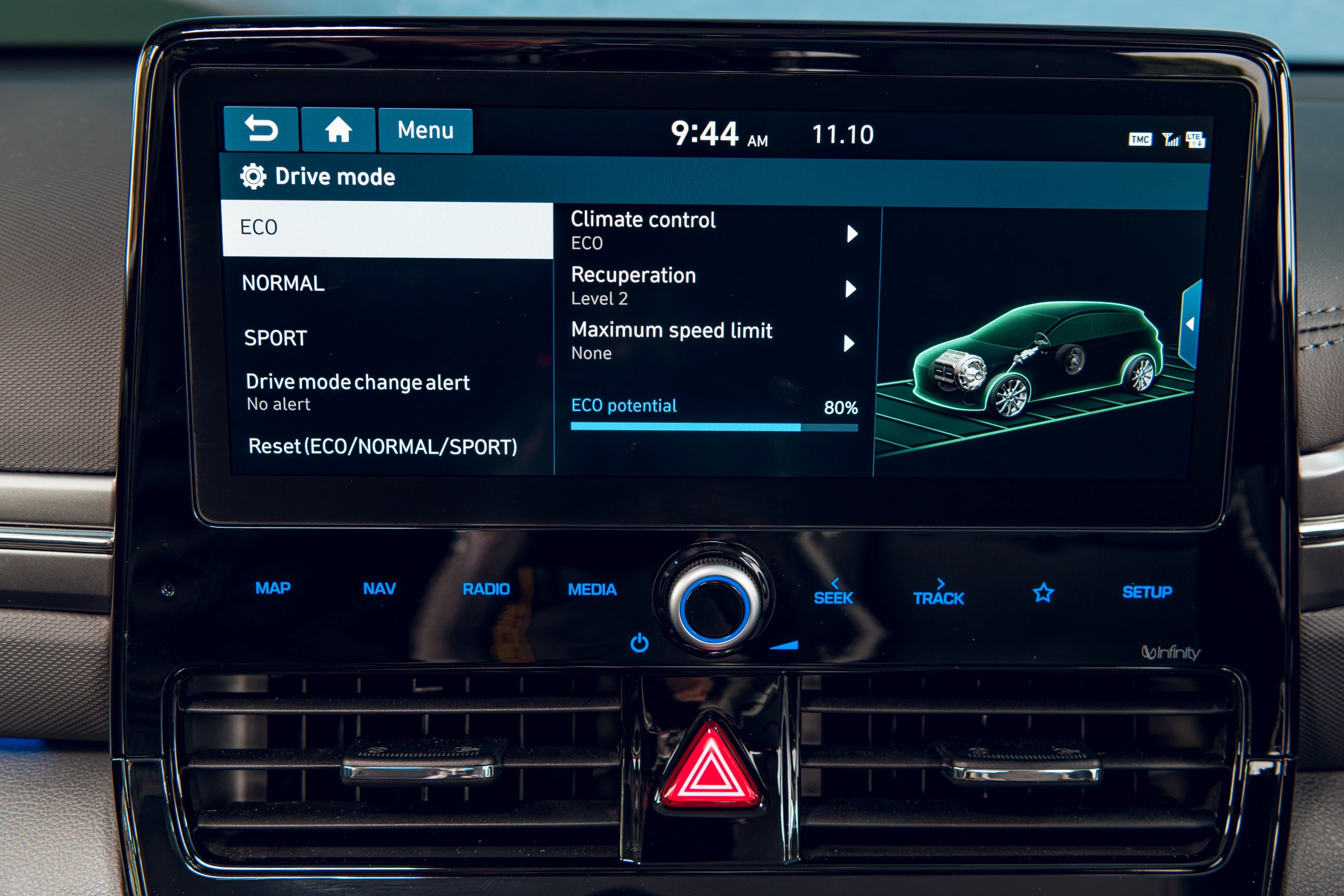 Hyundai IONIQ Electric 38 kWh screens view