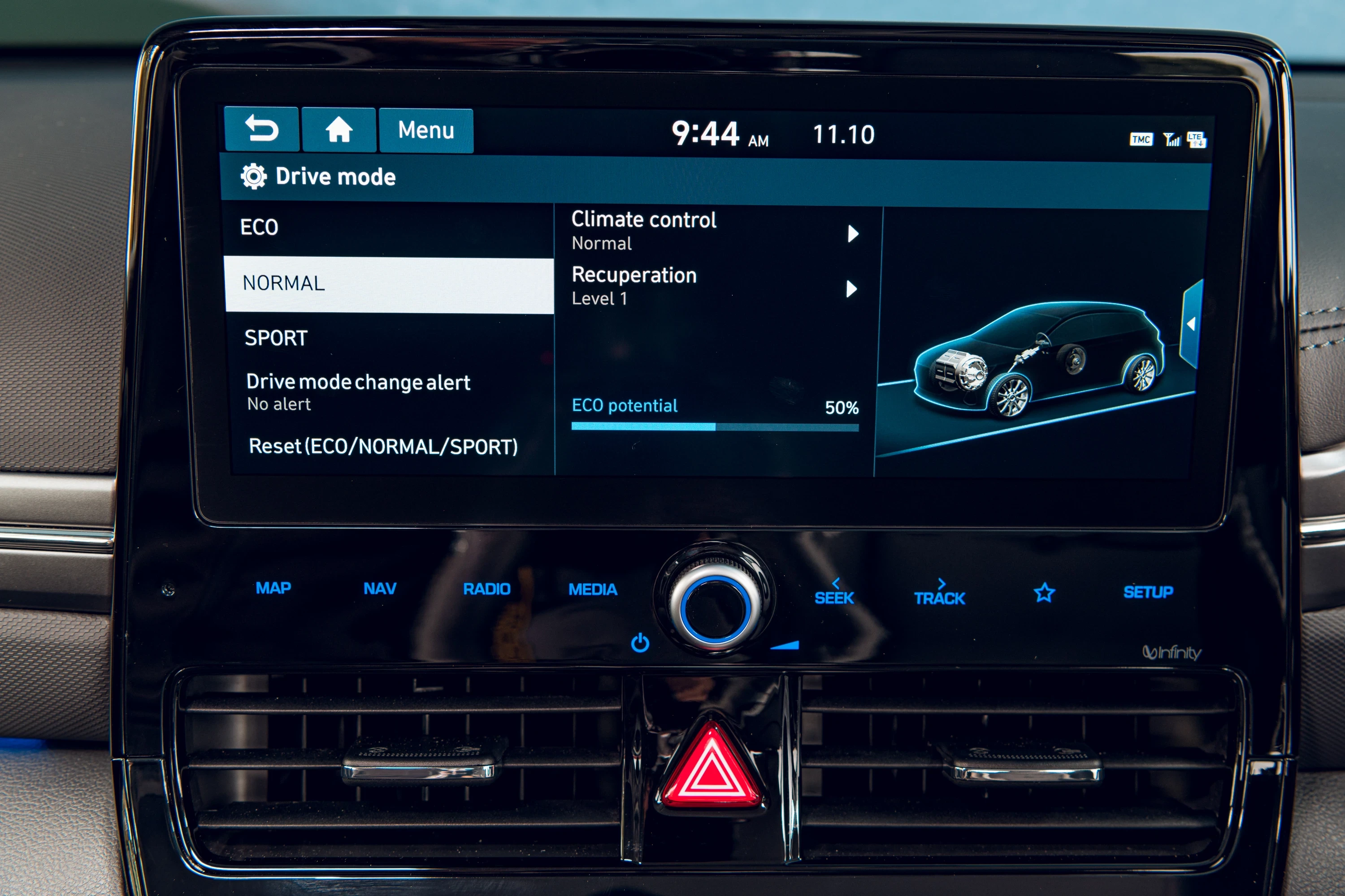 Hyundai IONIQ Electric 38 kWh screens view