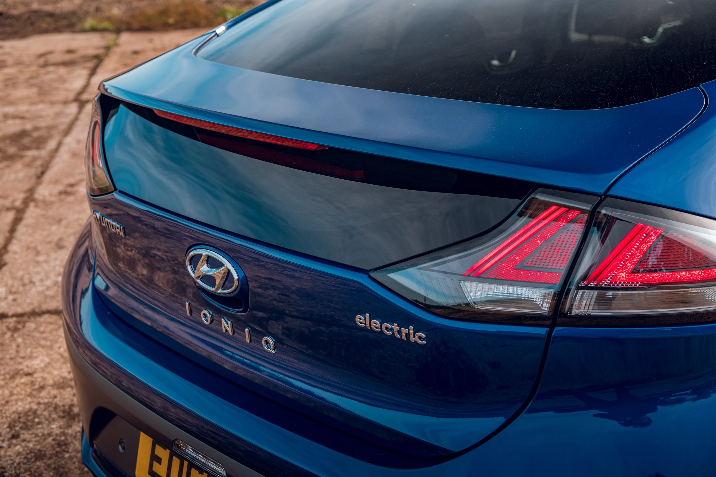 Hyundai IONIQ Electric 38 kWh taillights view
