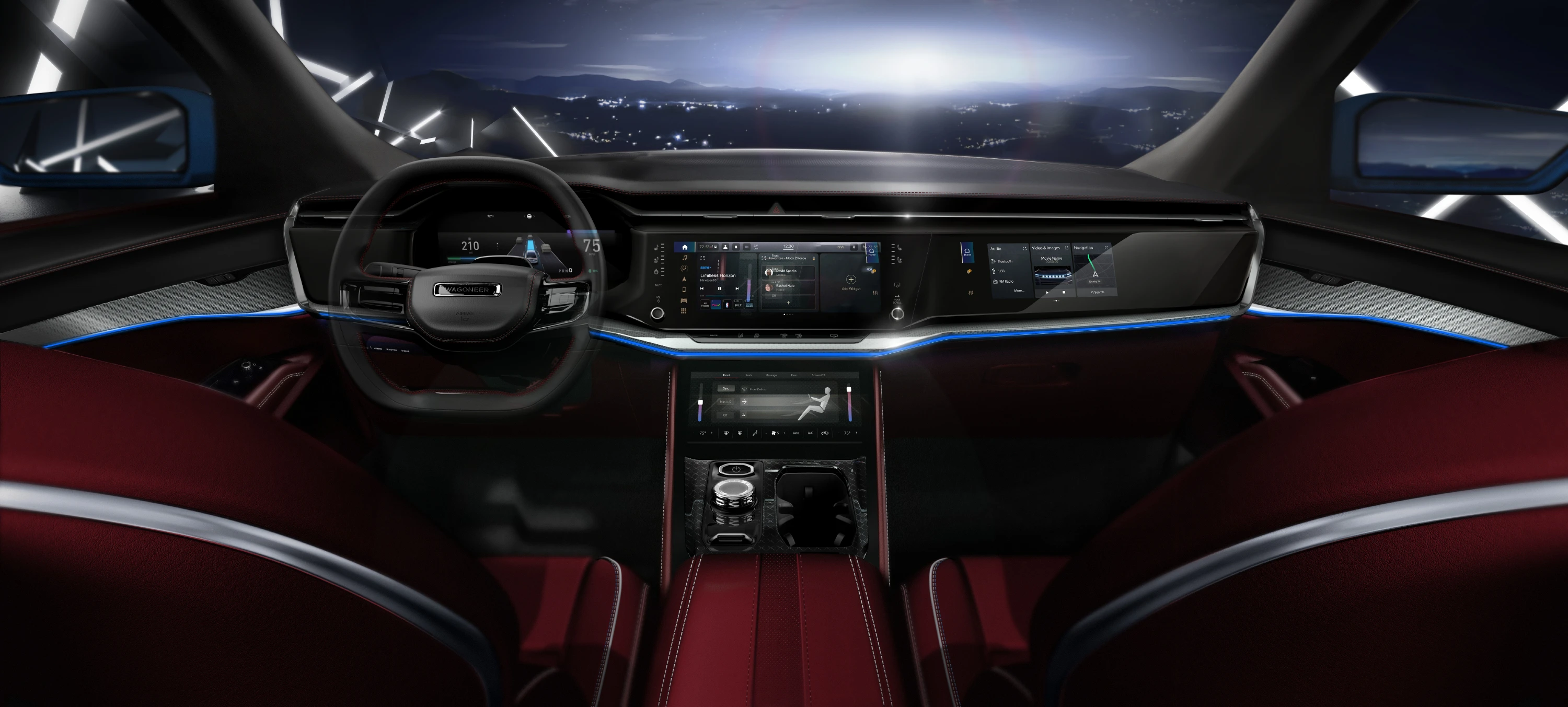 Jeep Wagoneer S interior view