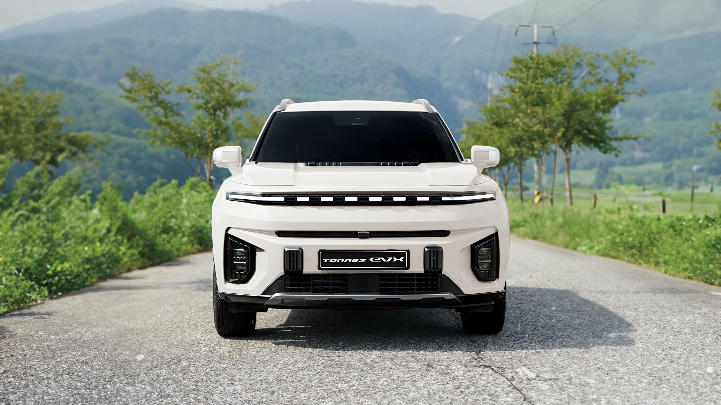 KGM Torres EVX headlights view