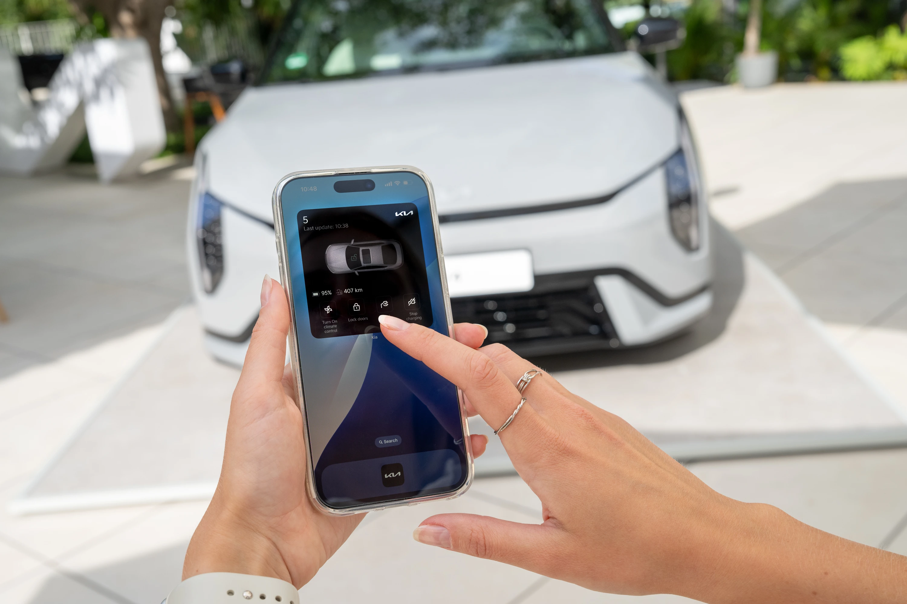 Kia EV4 Fastback Long Range app view