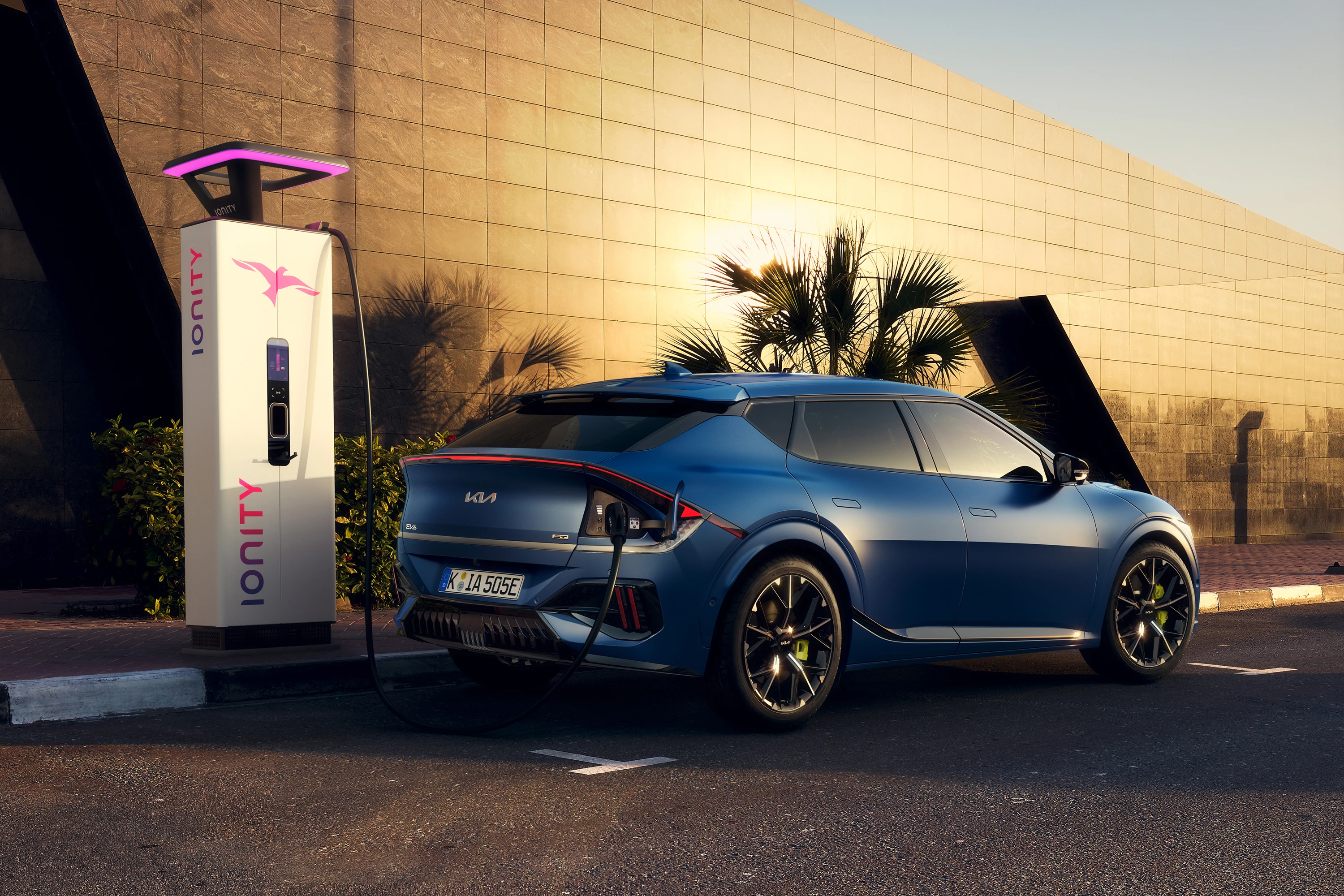 Kia EV6 GT charging view