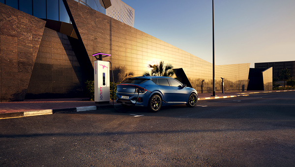 Kia EV6 GT charging view